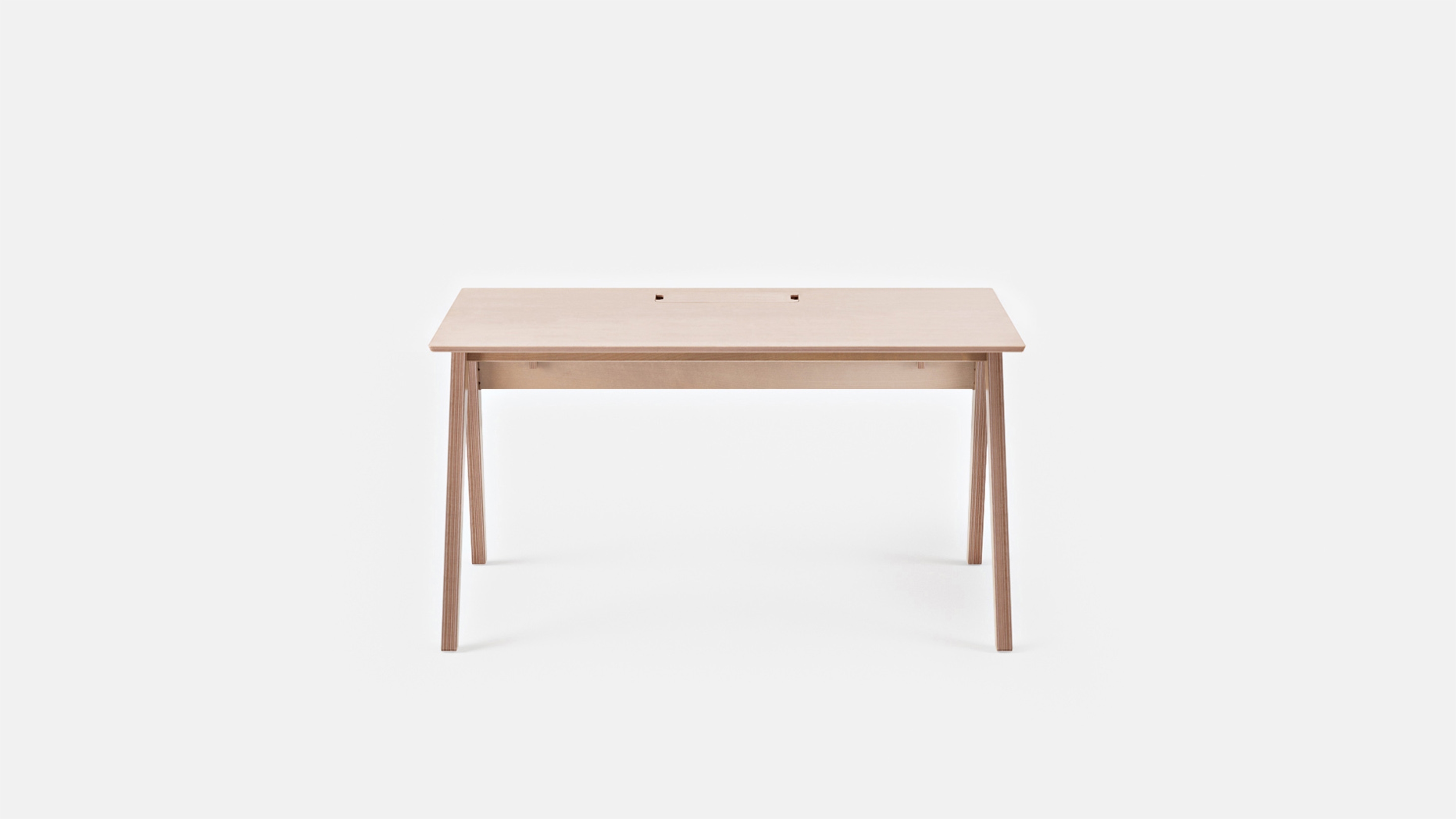 Front view of Studio Desk, All Plywood