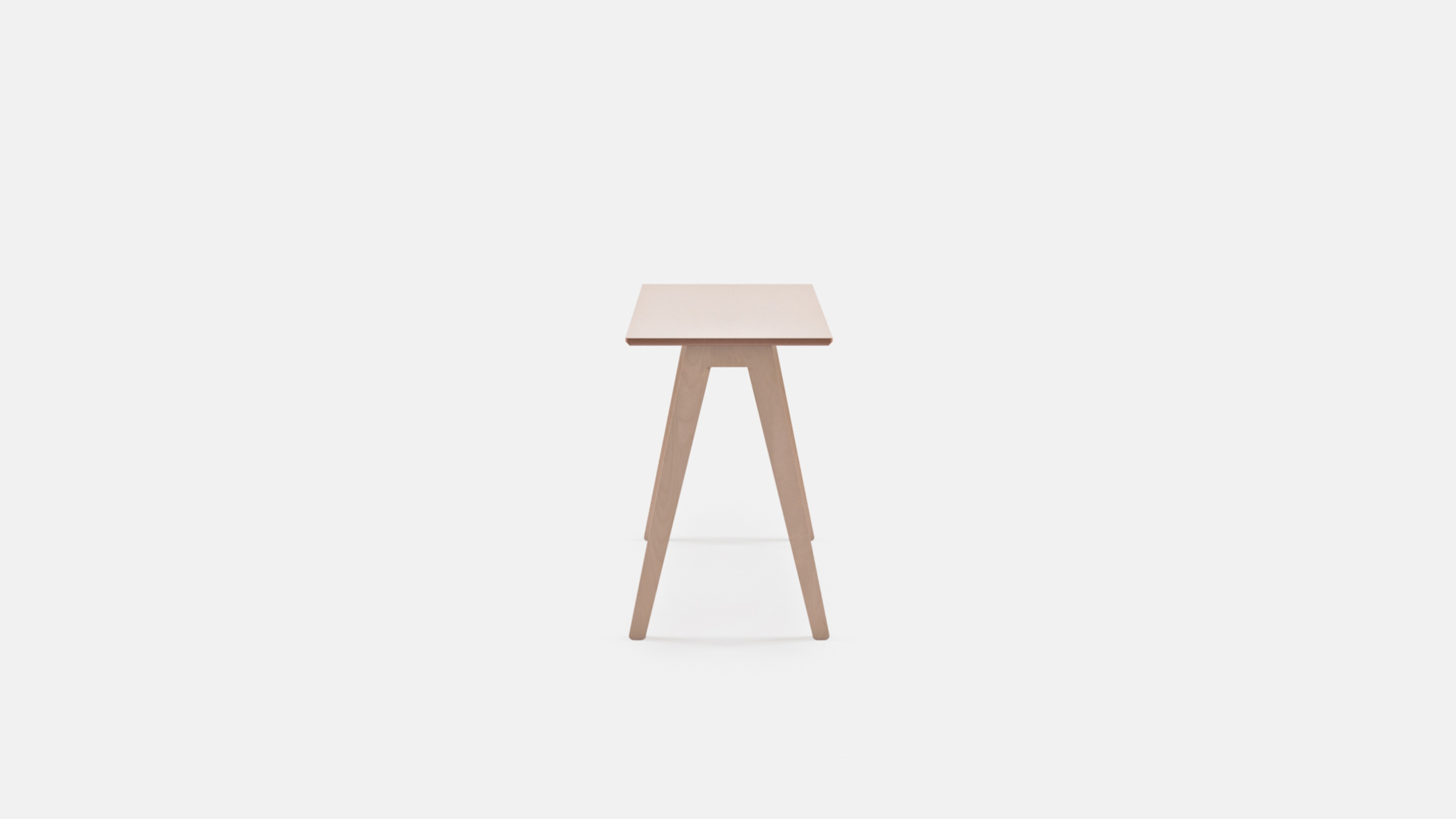 Side view of Olivia Desk, All Plywood