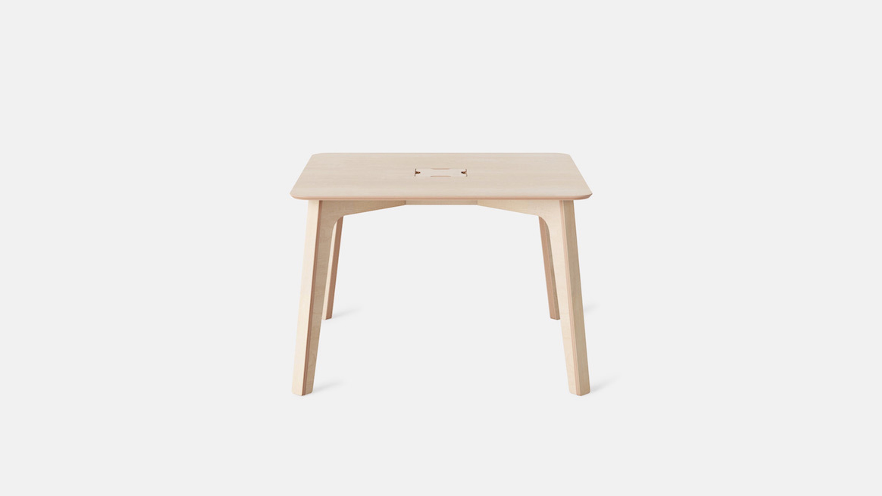 Front view of Hot Desk, Birch Plywood