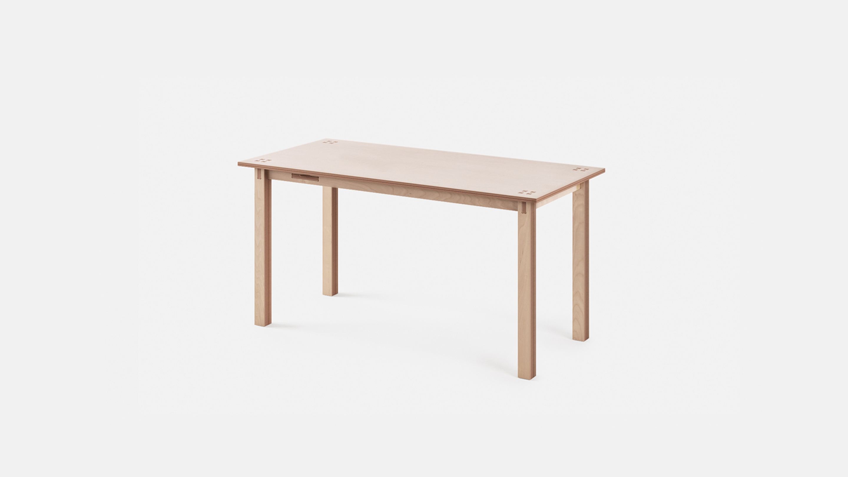 Angled view of Layout Table, All Plywood