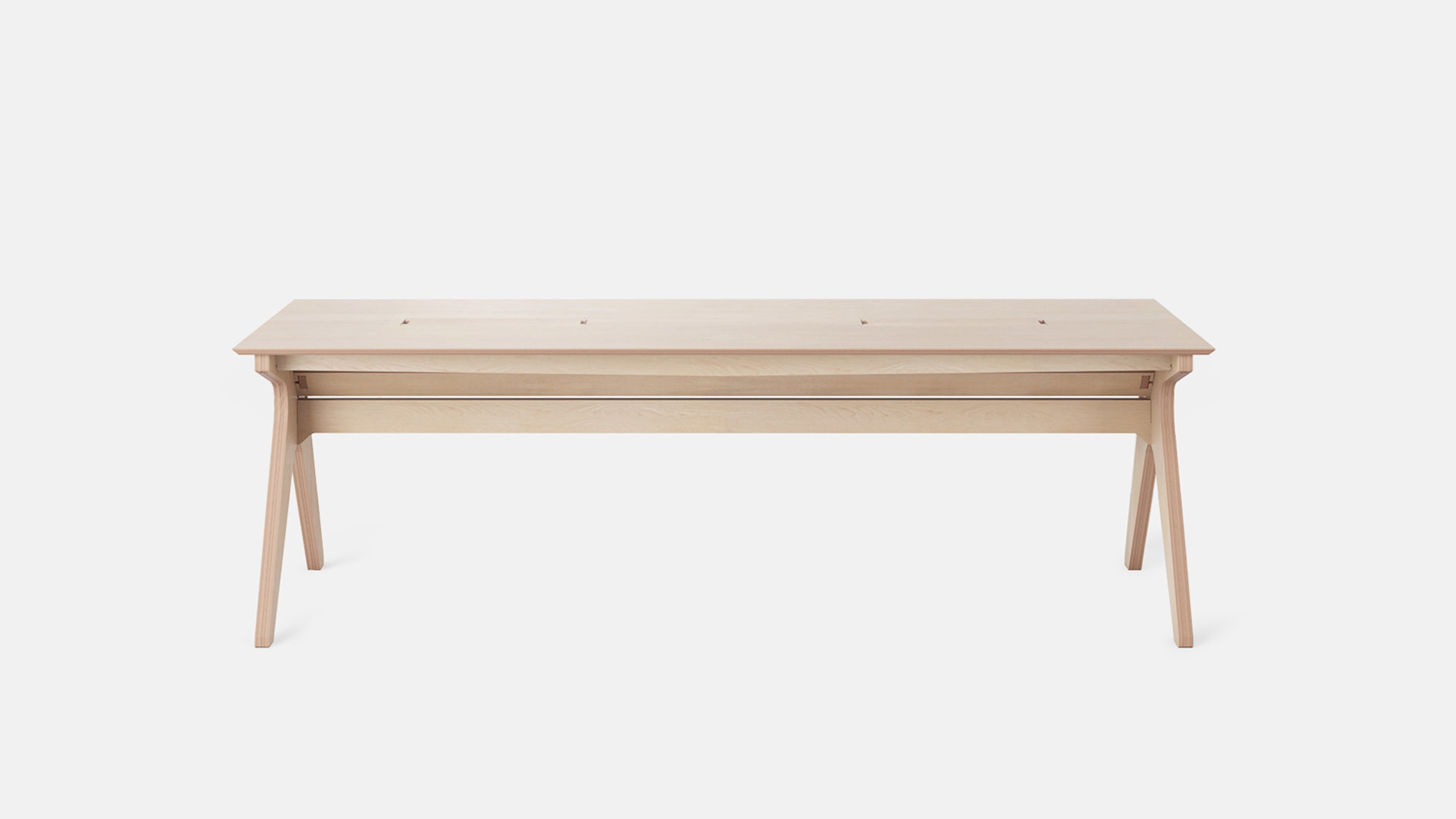 Front view of Team Desk, All Plywood