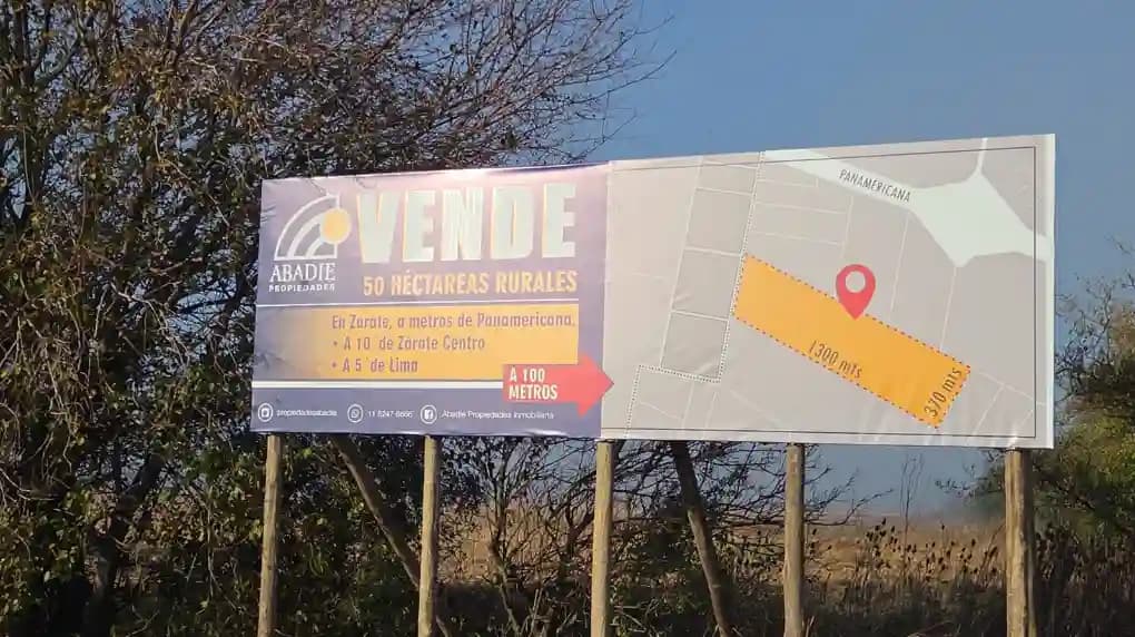 Fraccion Rural en Venta-ZÁRATE - A metros de Ruta 9 y Colectora Sur - Miniatura 1