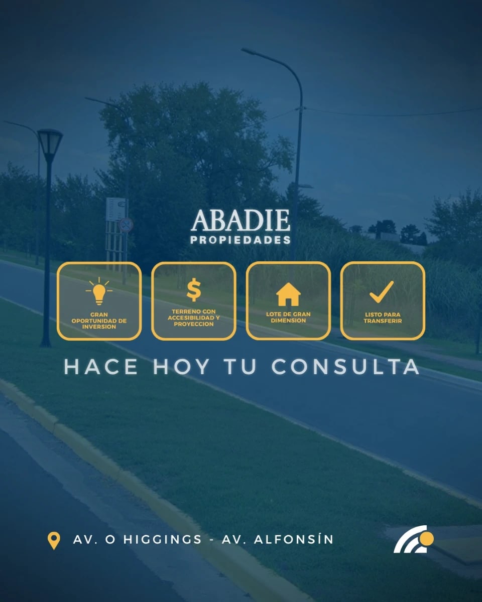 Lote en Venta- Av. O’Higgings y Av. Alfonsin - Miniatura 4