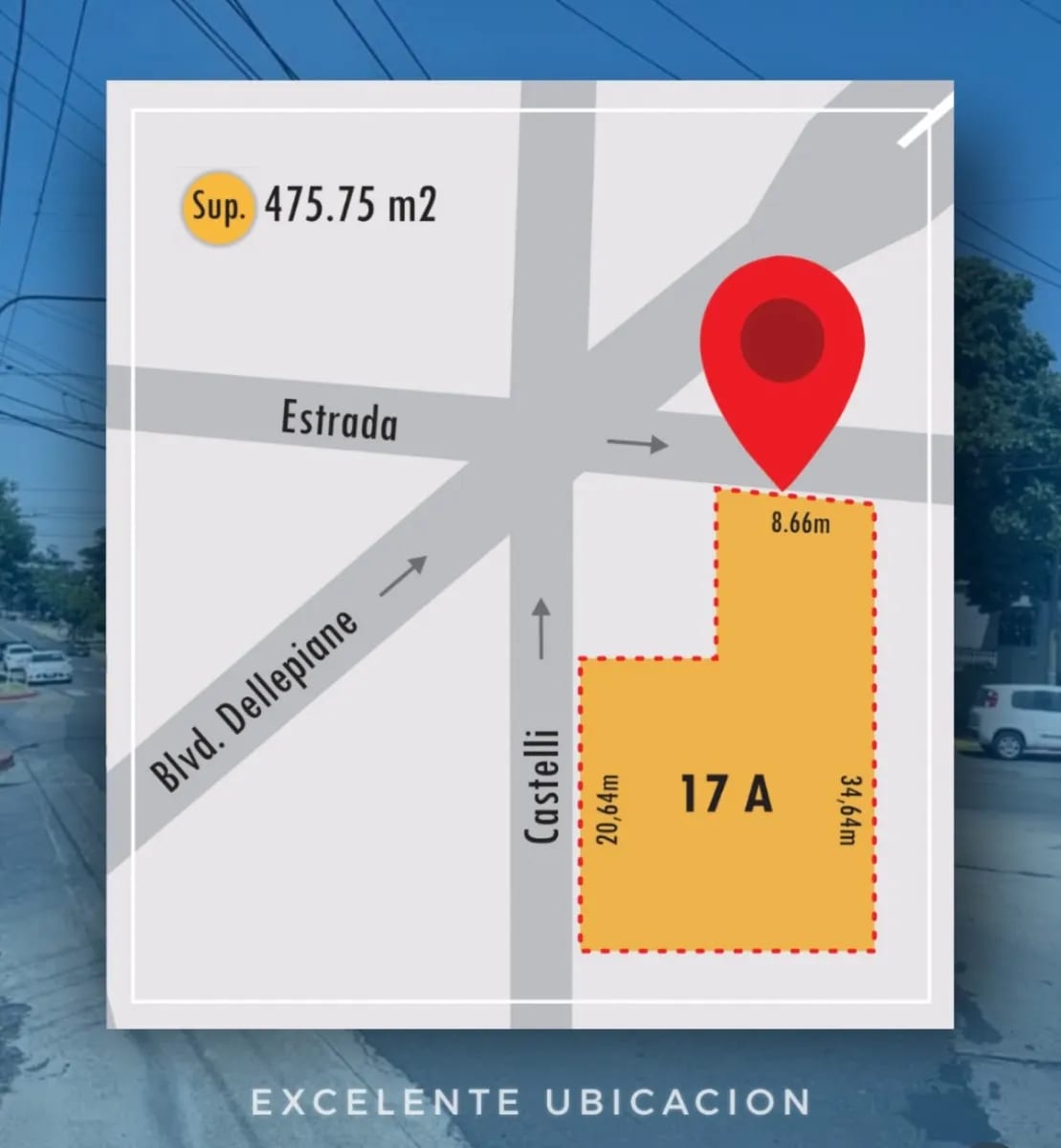 TERRENO EN VENTA-CASTELLI ESQUINA ESTRADA - Miniatura 3