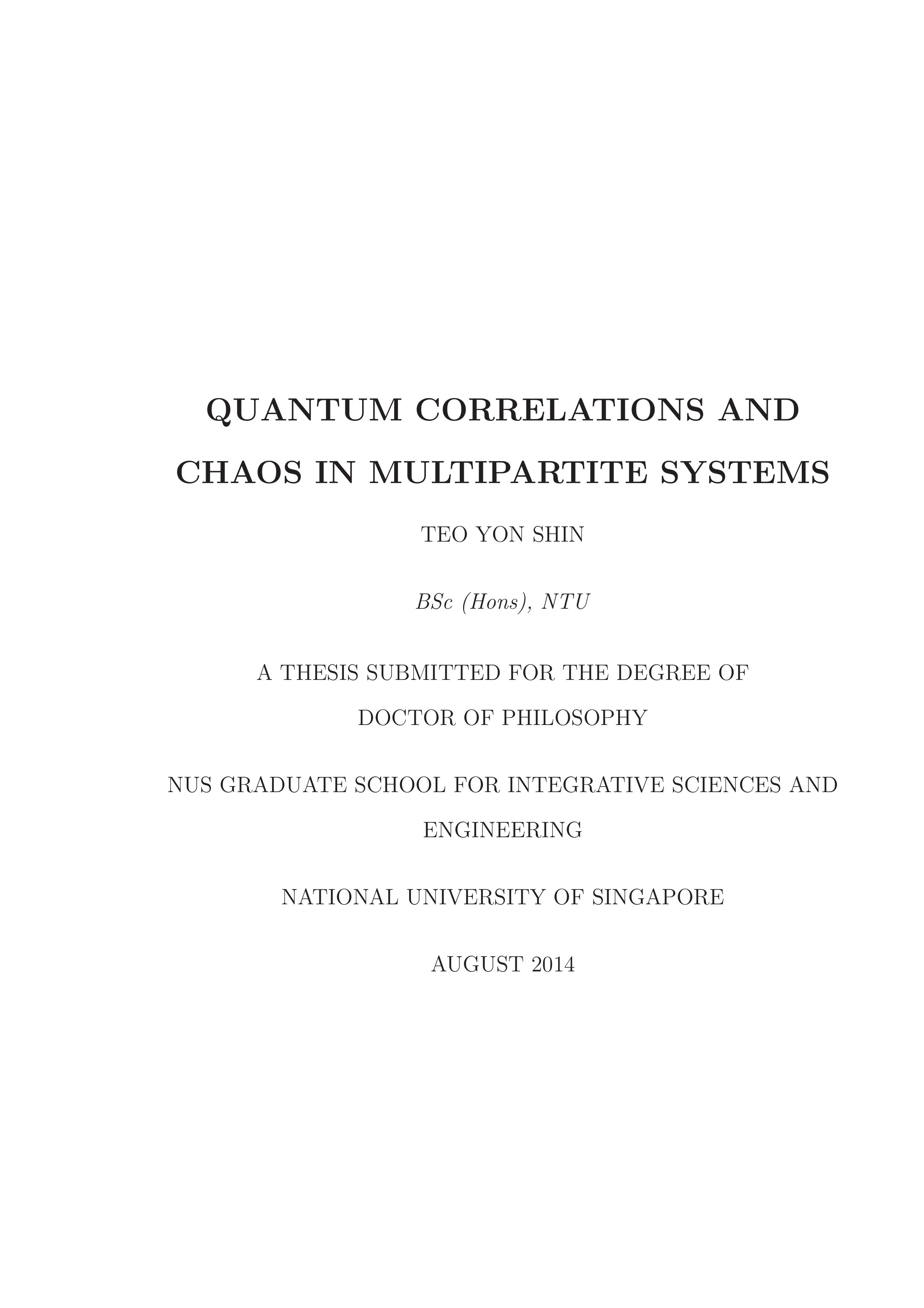 Quantum chaos and correlations in multipartite systems