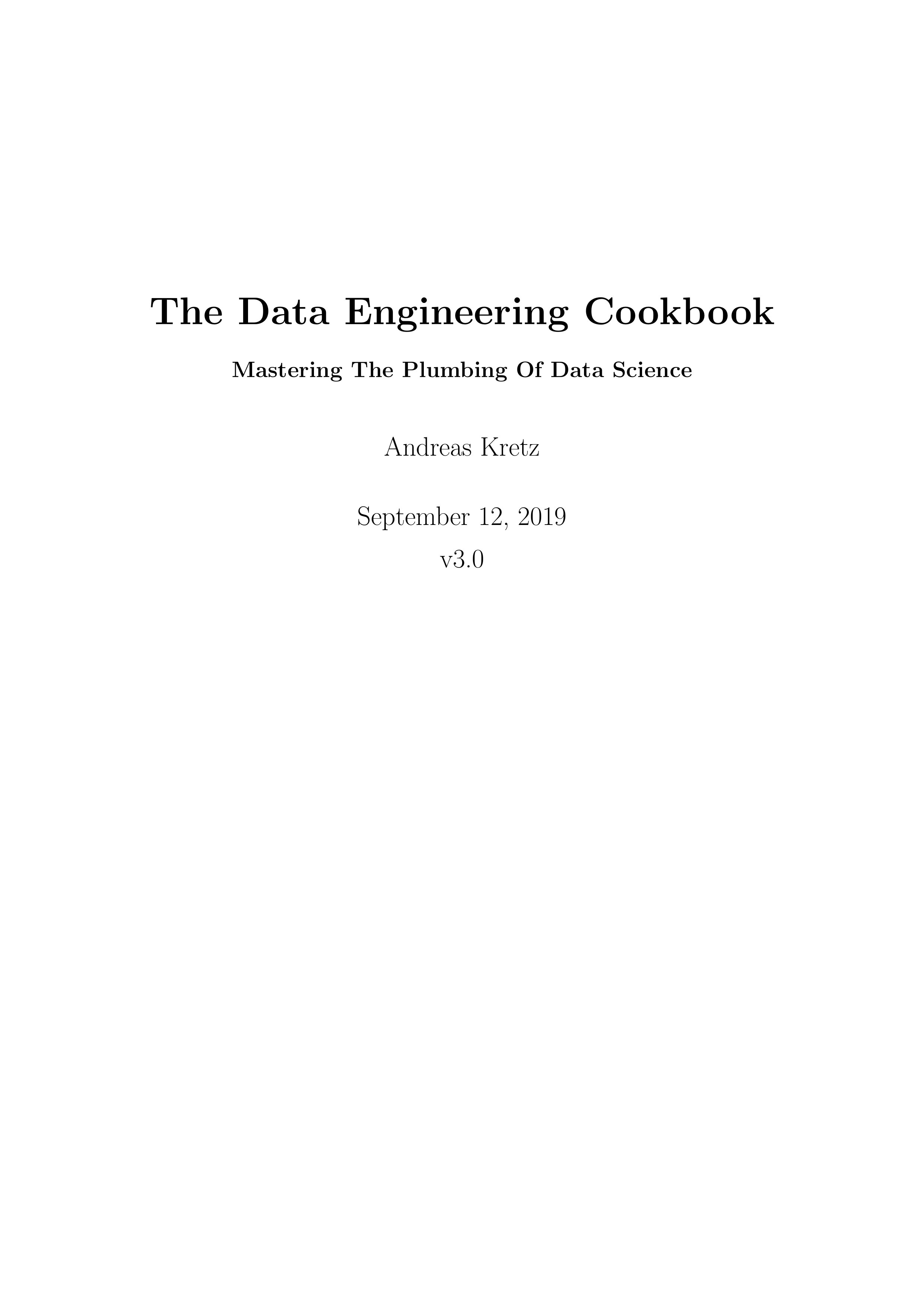 The Data Engineering Cookbook