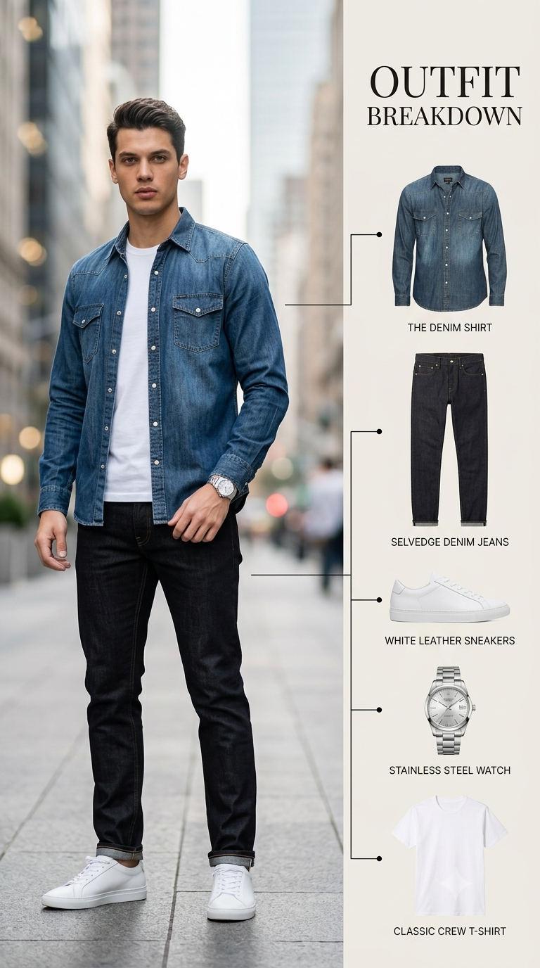 Outfit Breakdown: Denim & Leather