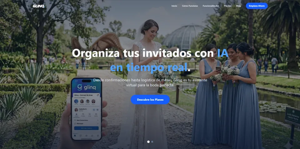 Vista previa del sitio web de GLINQ