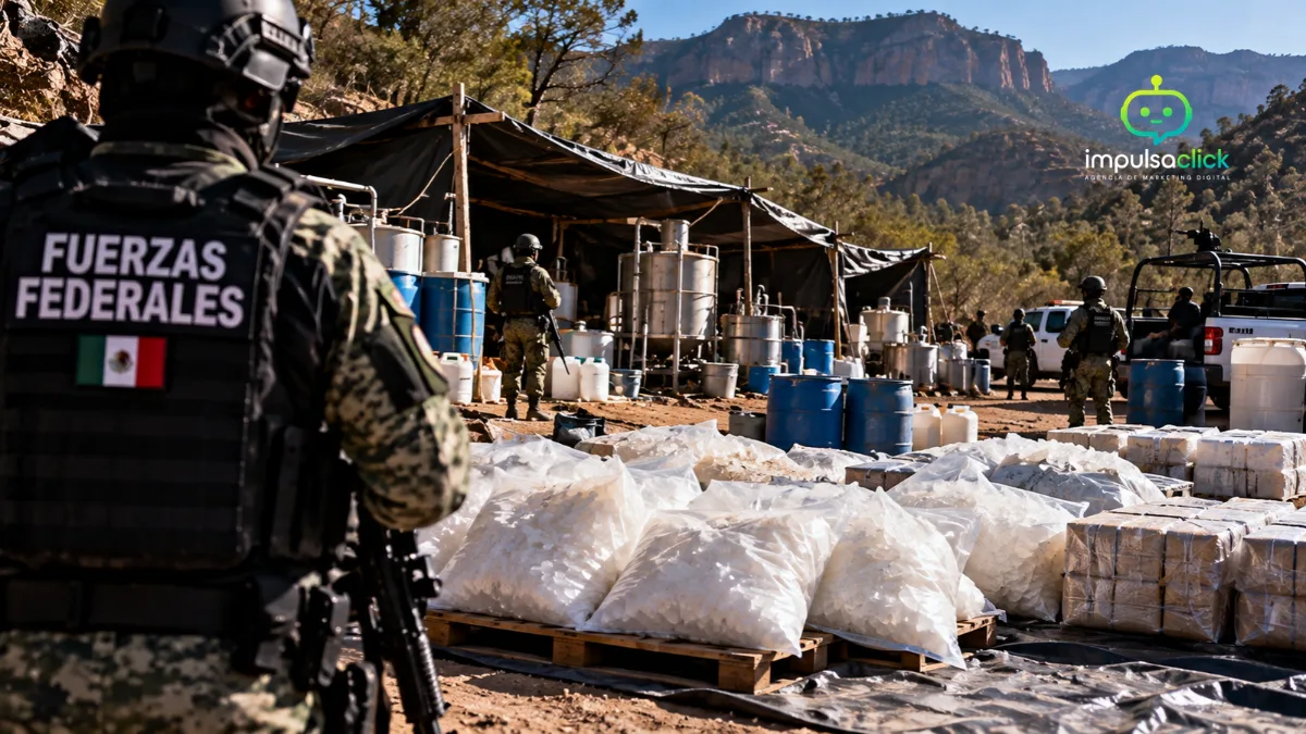 Autoridades inhabilitan dos laboratorios clandestinos de metanfetamina en Durango