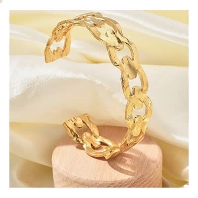 Chain Link Cuff Bangle