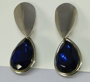 Blue Stone Drop Earrings