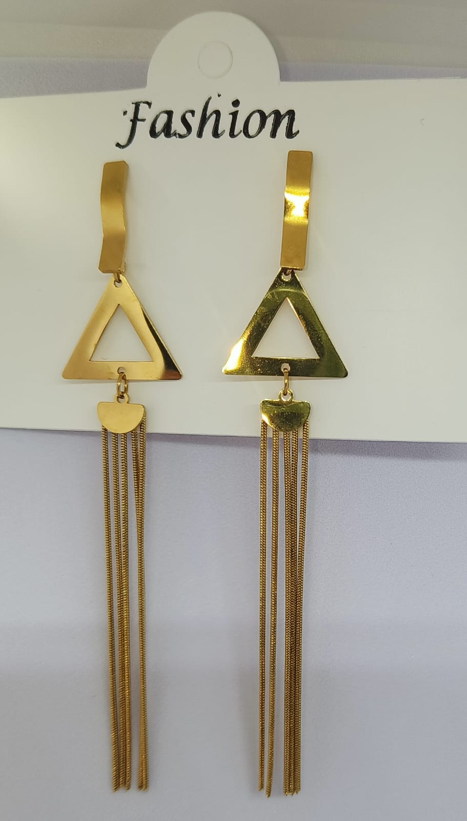 Triangle Tassle Earrings