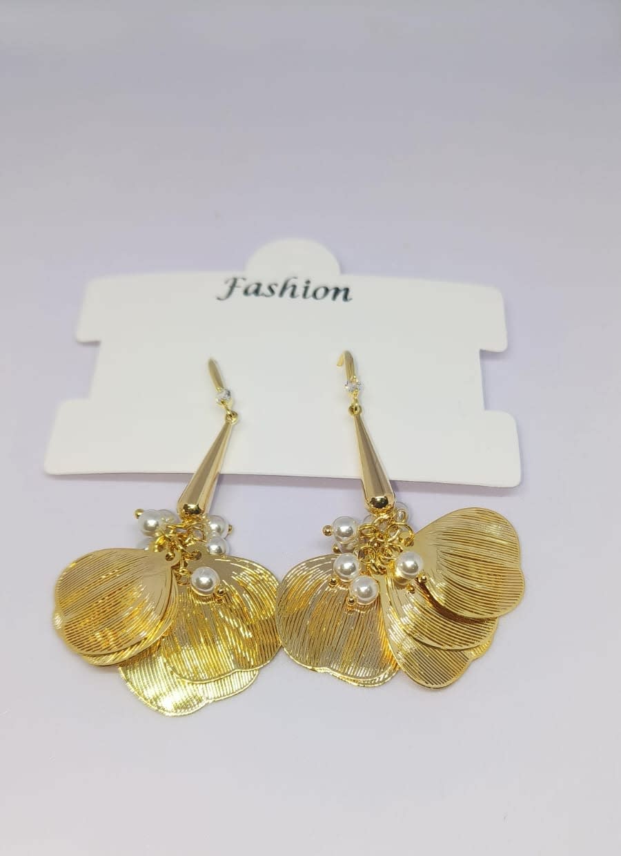 Pearl Cluster Dangle Earrings