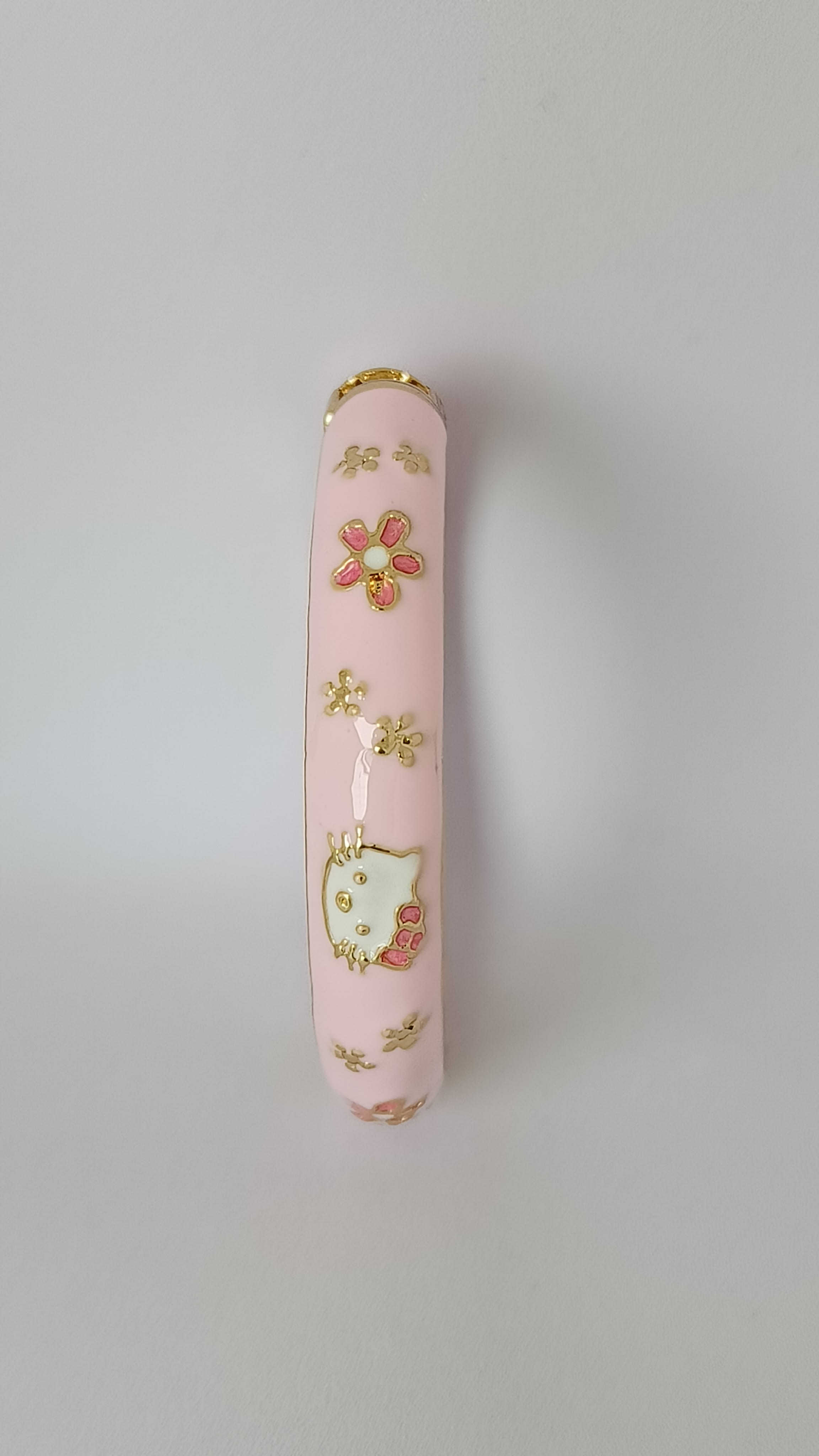 Light Pink with Kitty Single Bangle| Size 2.2