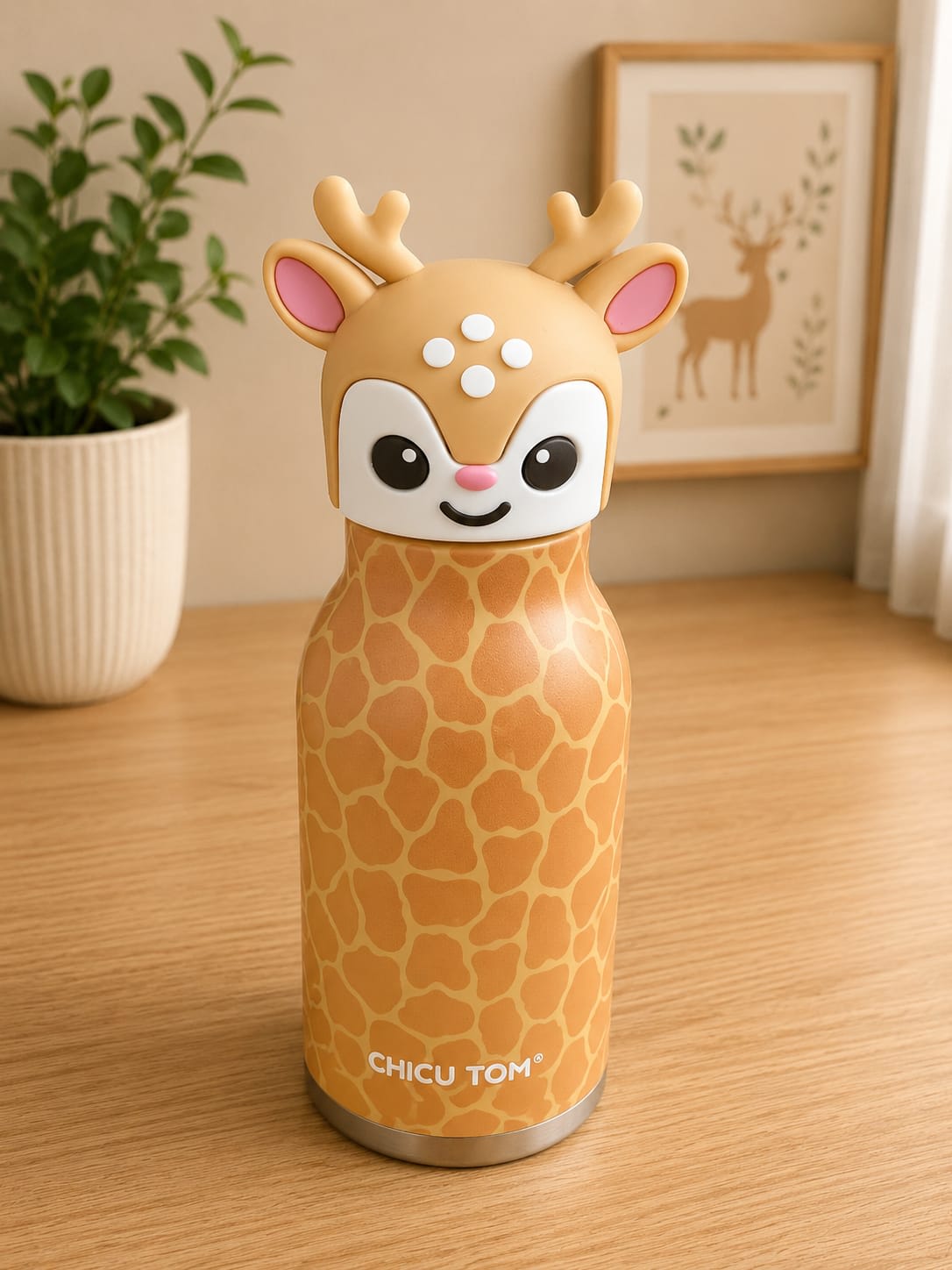 3D Animal Stainless Steel Bottles - Deer 480ml