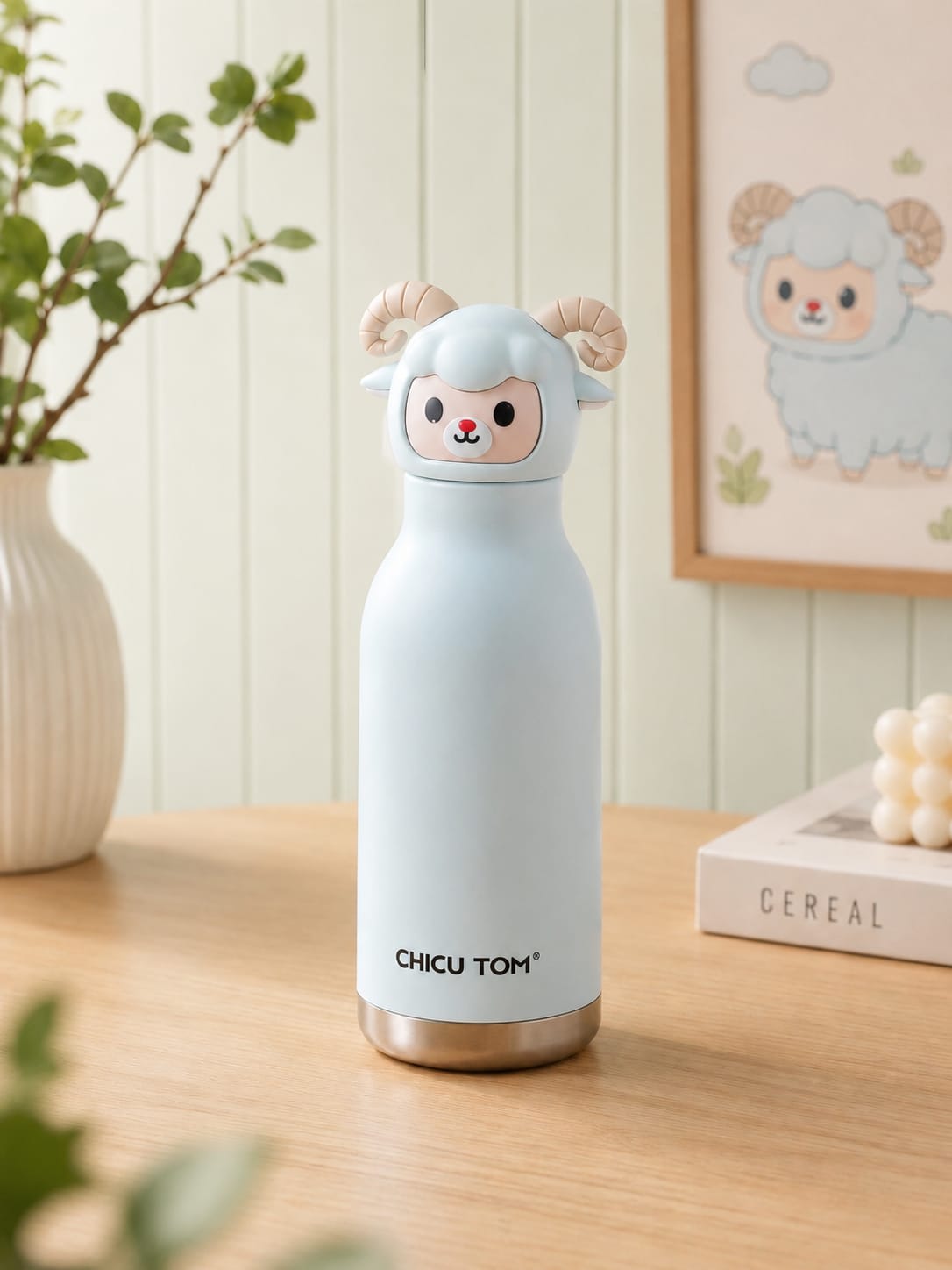 3D Animal Stainless Steel Bottles - Sheep 480ml