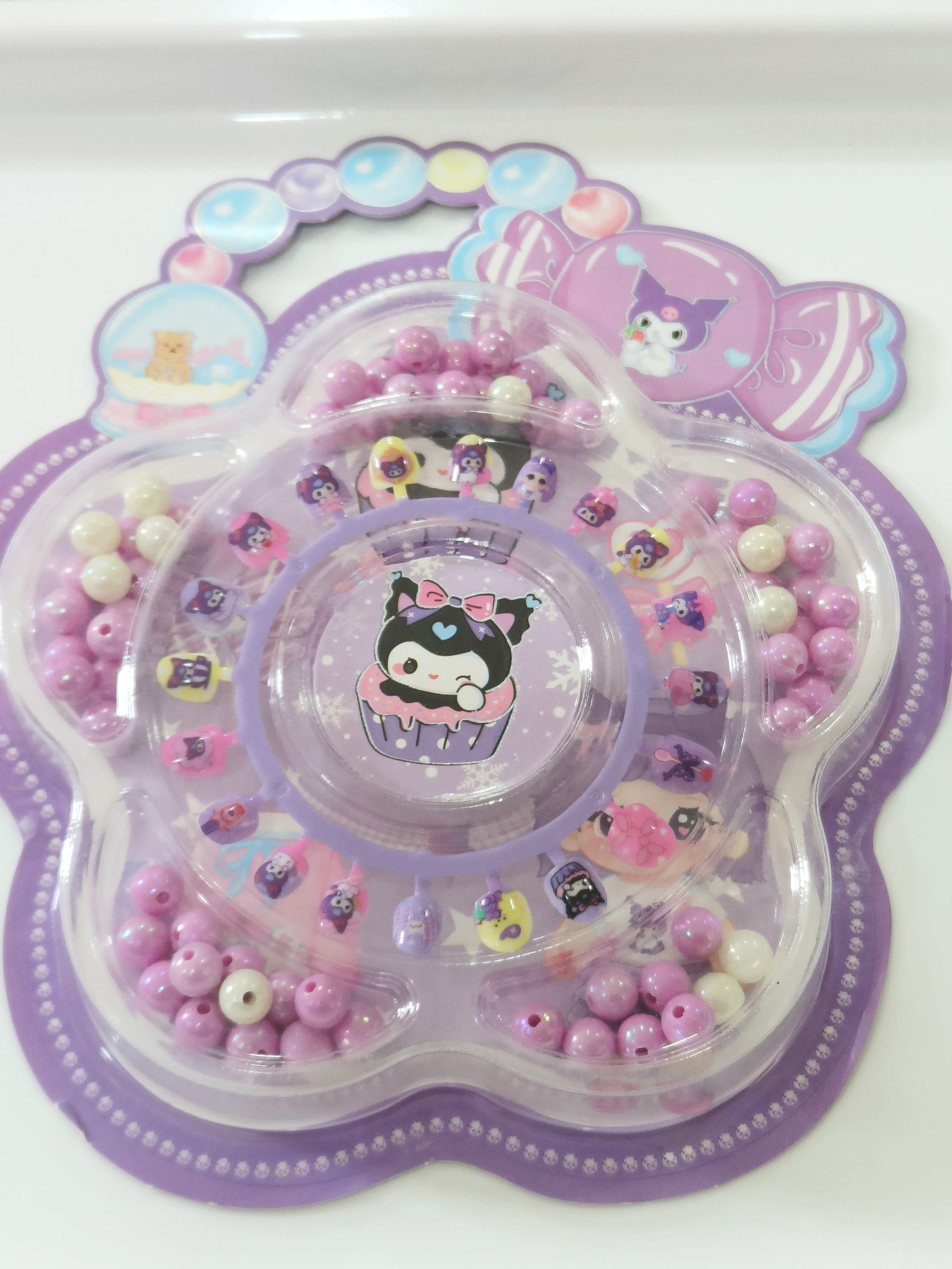 Bracelet making n Nails Art kit - Purple