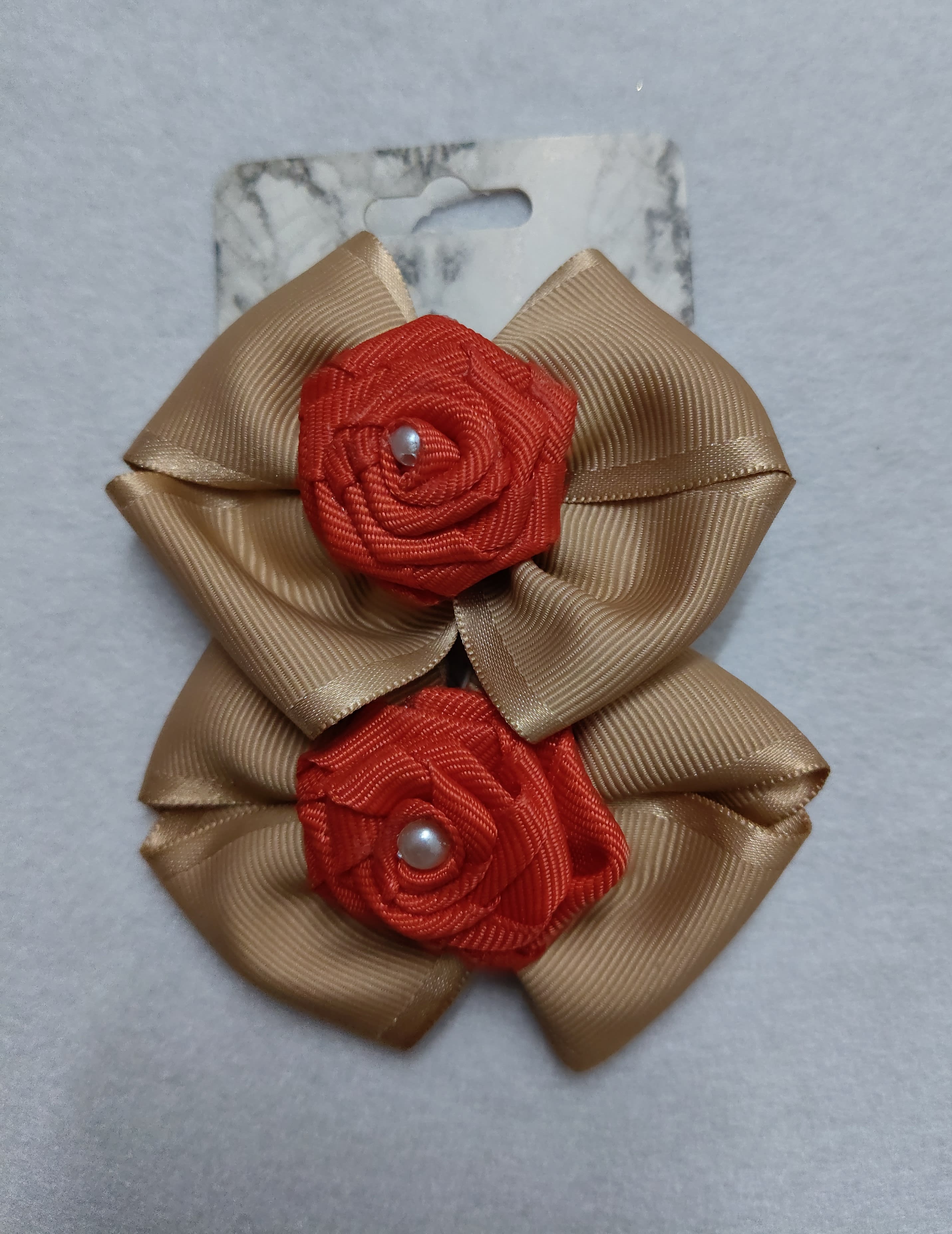 Hairbow with Rose - Red
