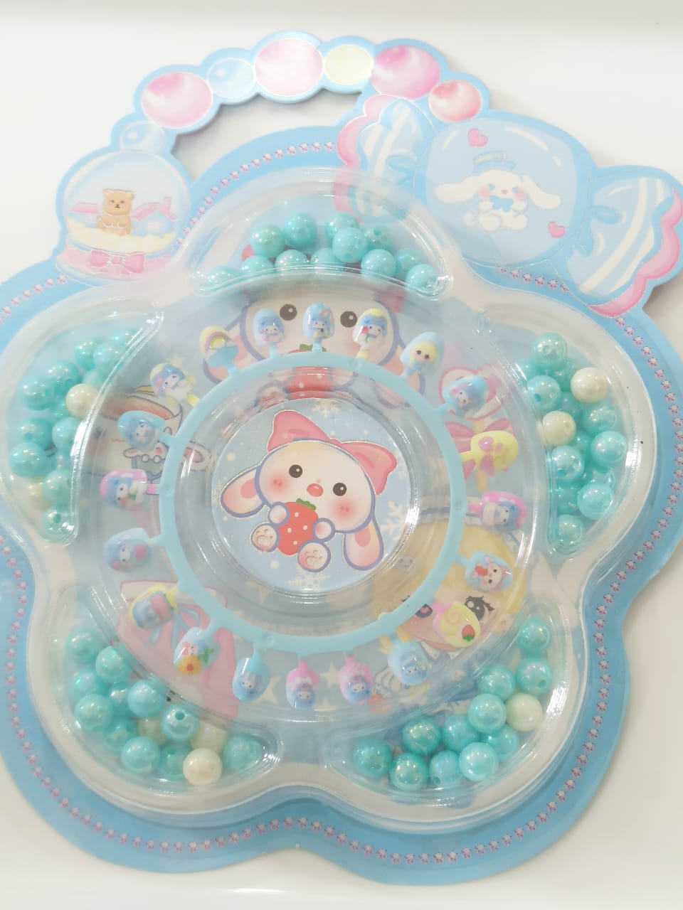 Bracelet making n Nails Art kit - Blue