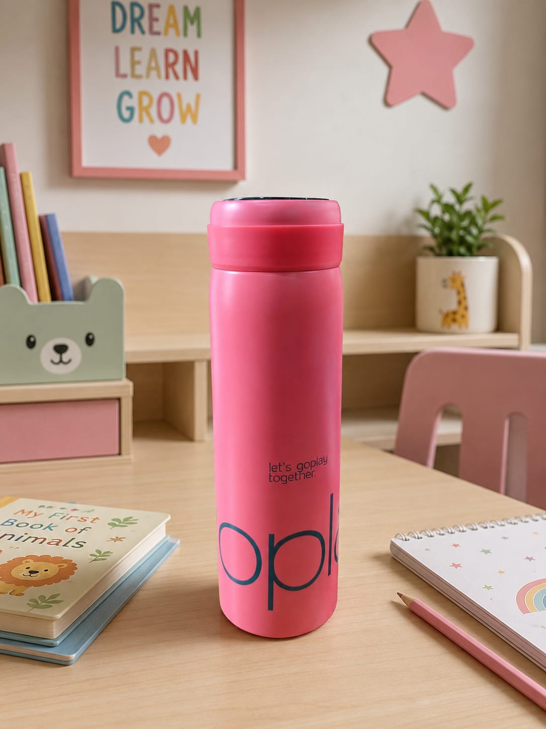 GoPlay Insulated Stainless Steel Bottles - 500ml (REDISH PINK)