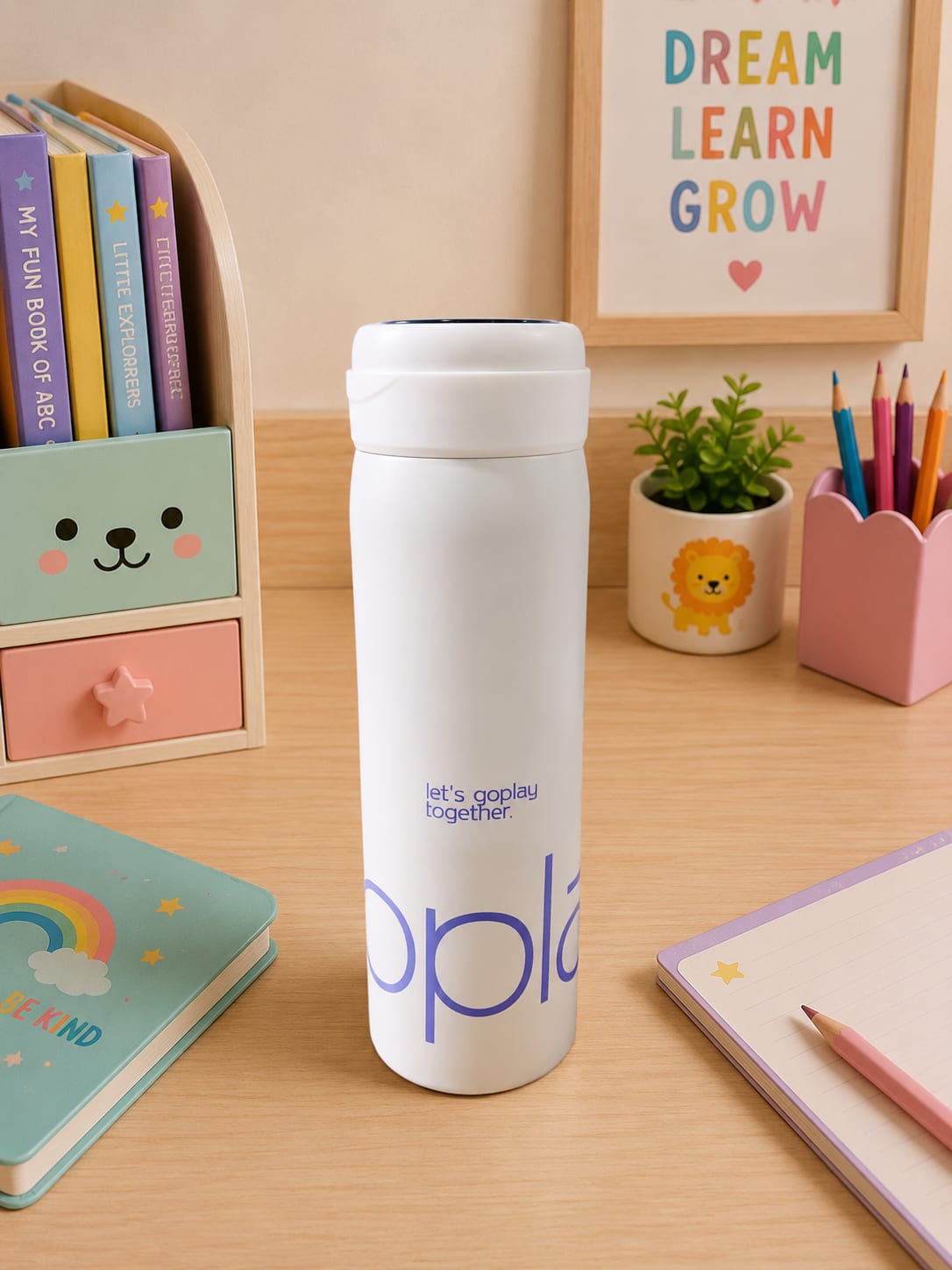 GoPlay Insulated Stainless Steel Bottles - 500ml (WHITE)