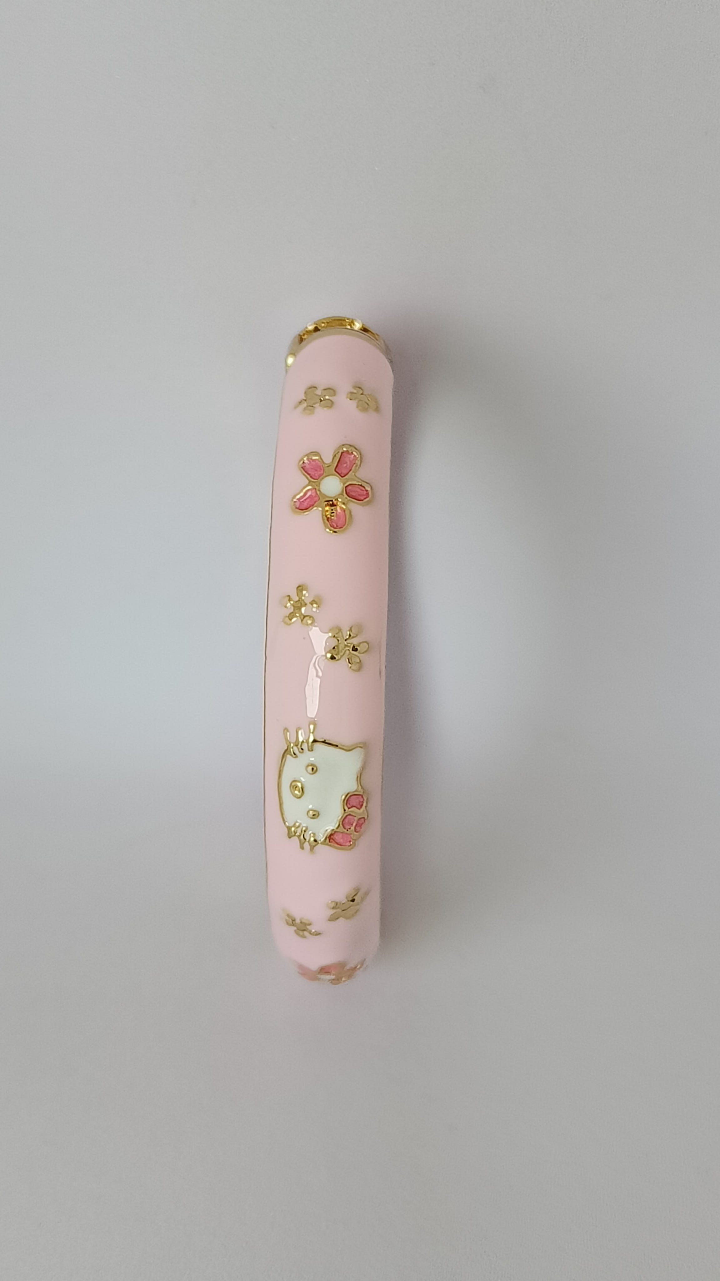 Light Pink with Kitty Single Bangle| Size 2.4
