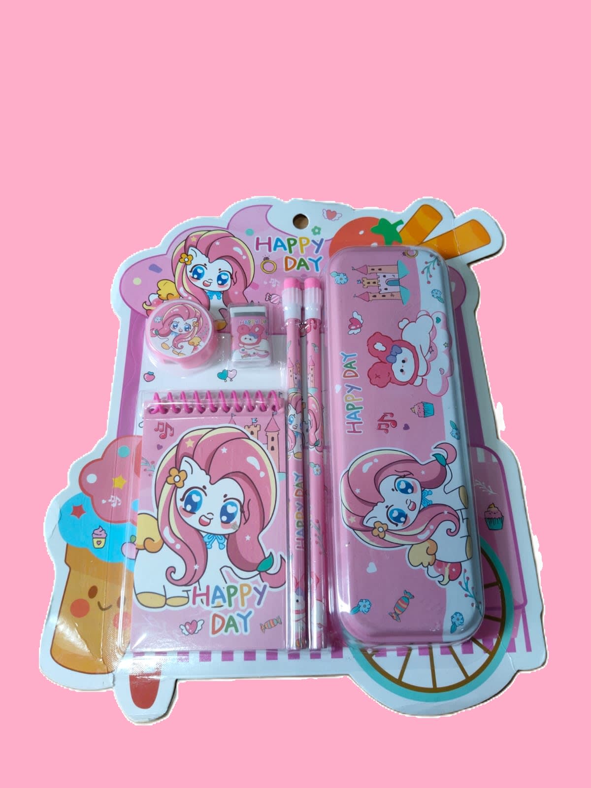 Cute Unicorn Stationery Gift Set for Kids – 6 Piece School Kit