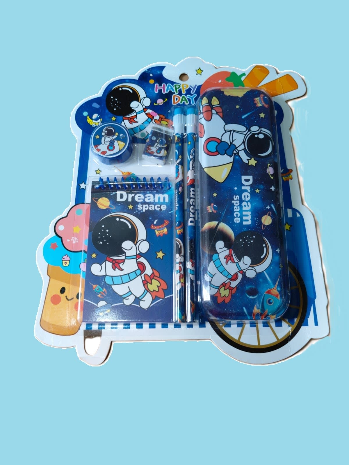 Dream Space Astronaut Stationery Gift Set for Kids – 6 Piece School Kit