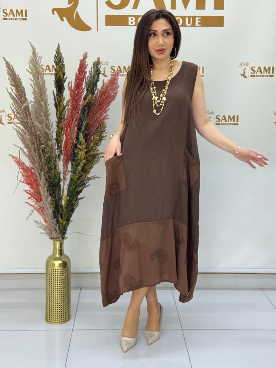 Two-Tone Mocha Midi