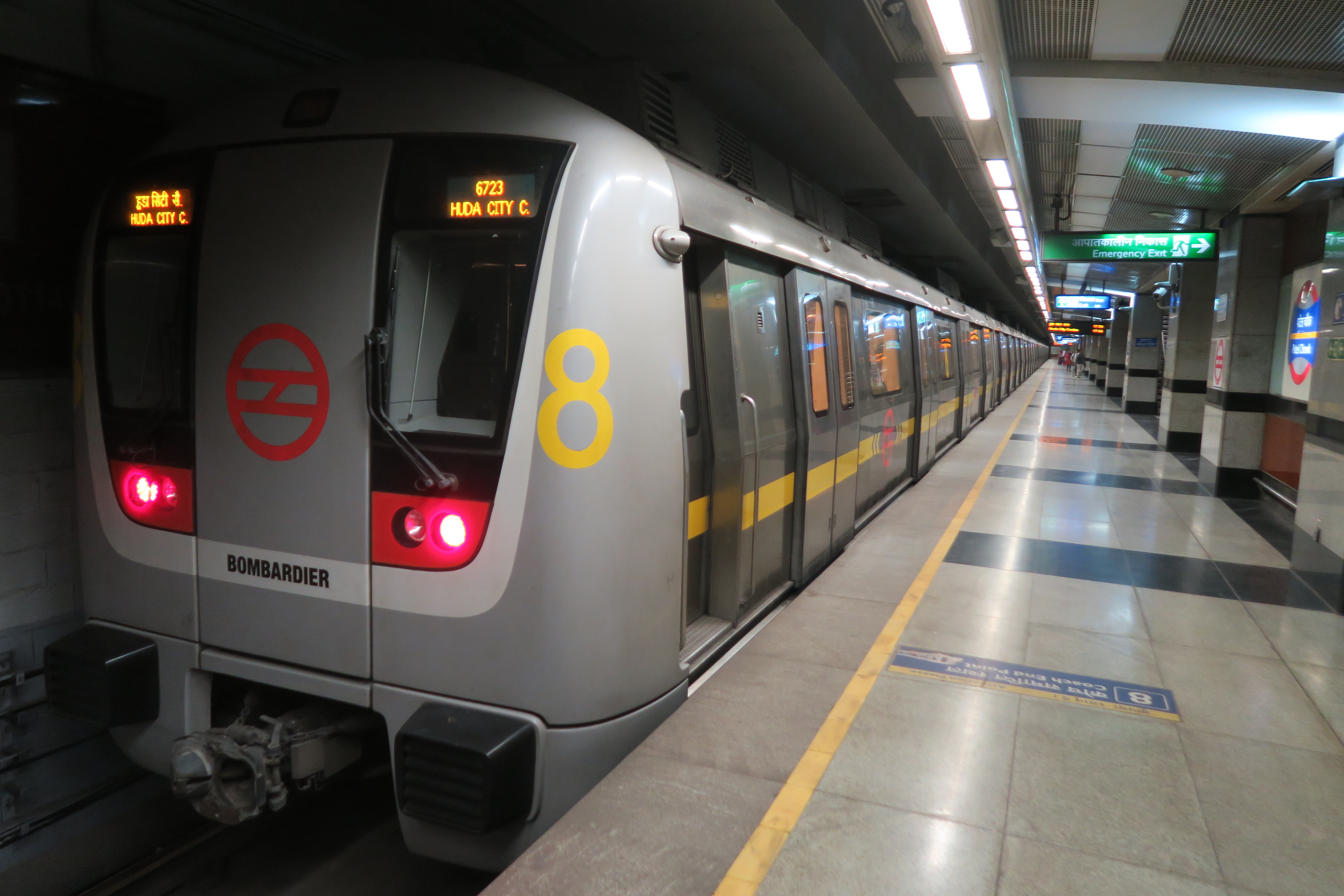 Delhi Metro's Yellow line, connects Samaypur Badli in North Delhi to Millennium City Centre Gurugram in Haryana