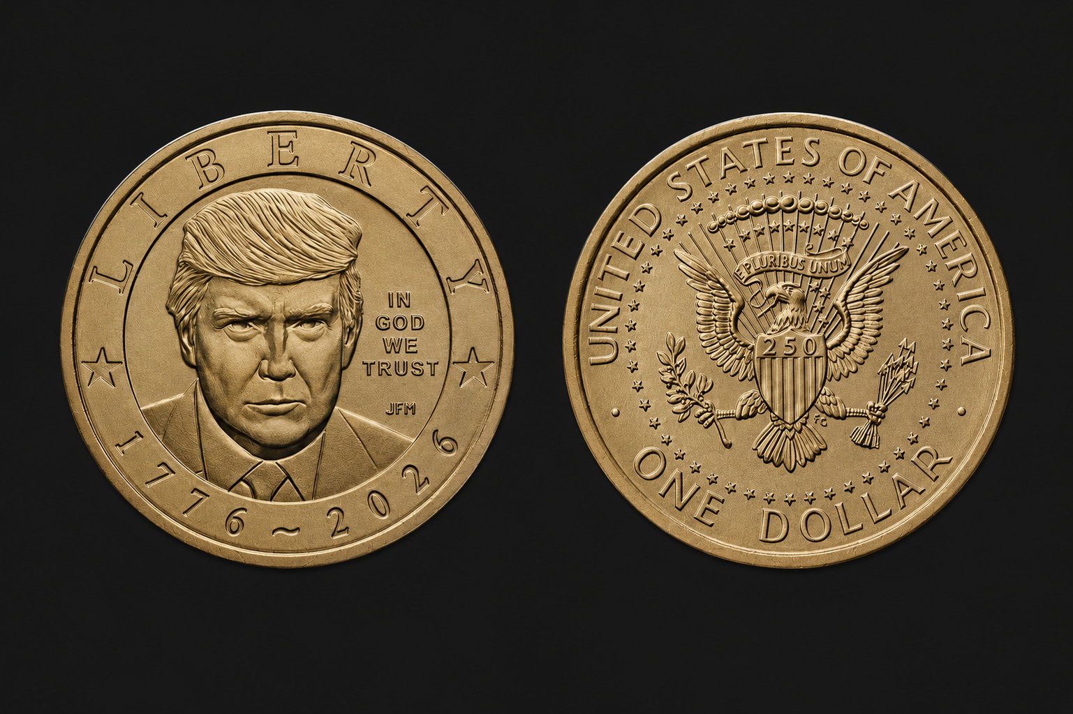 US Mint to Put Trump's Face on New $1 Coin