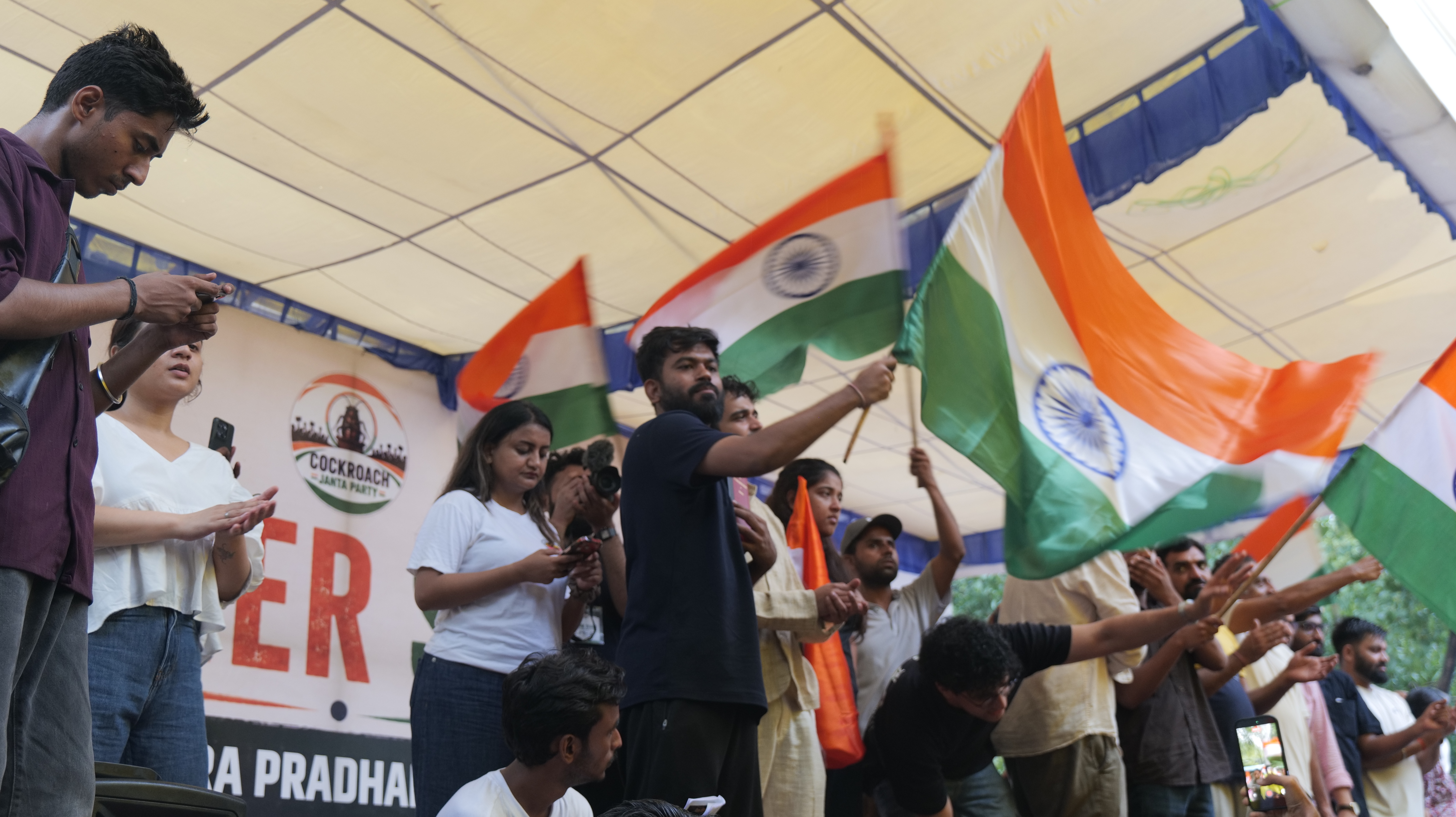 Scenes, just before begining of Jana Path March, The Veritas Original, All Rights Reserved