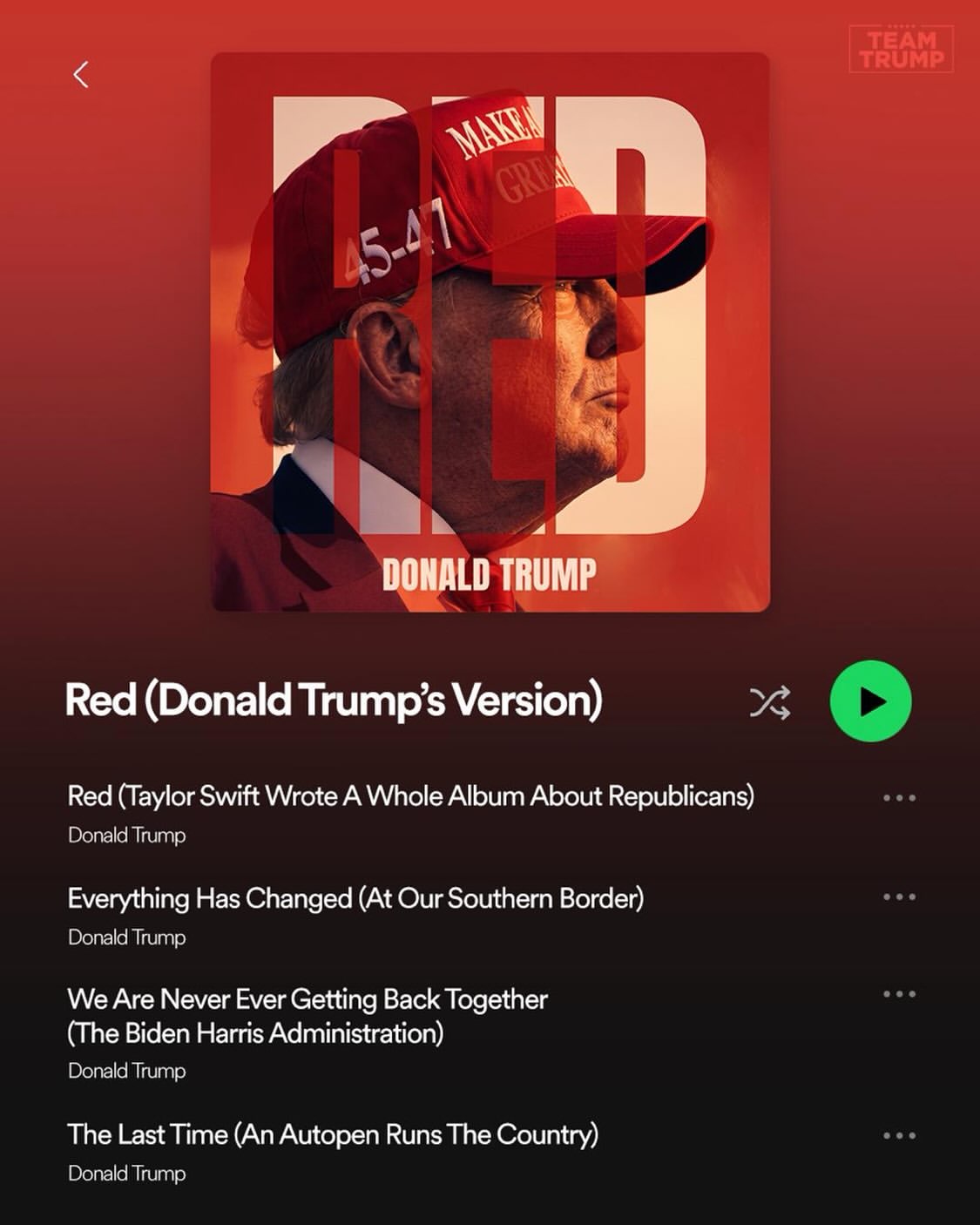 Posted on Donald Truth's social handle