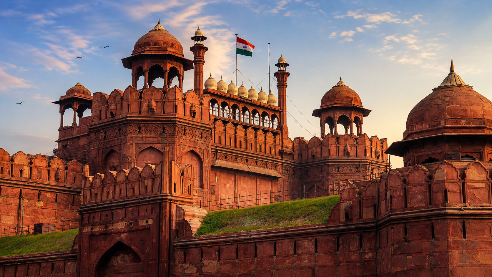 The Red Fort, or Lal Qila, is a historic 17th-century fort in Old Delhi, India. Mughal Emperor Shah Jahan built it between 1638 and 1648 when he moved his capital to Delhi.