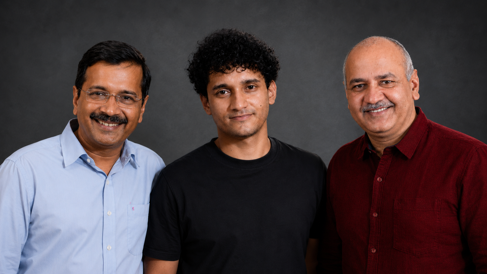 Arvind Kejriwal, Saurav Das, Manish Sisodia