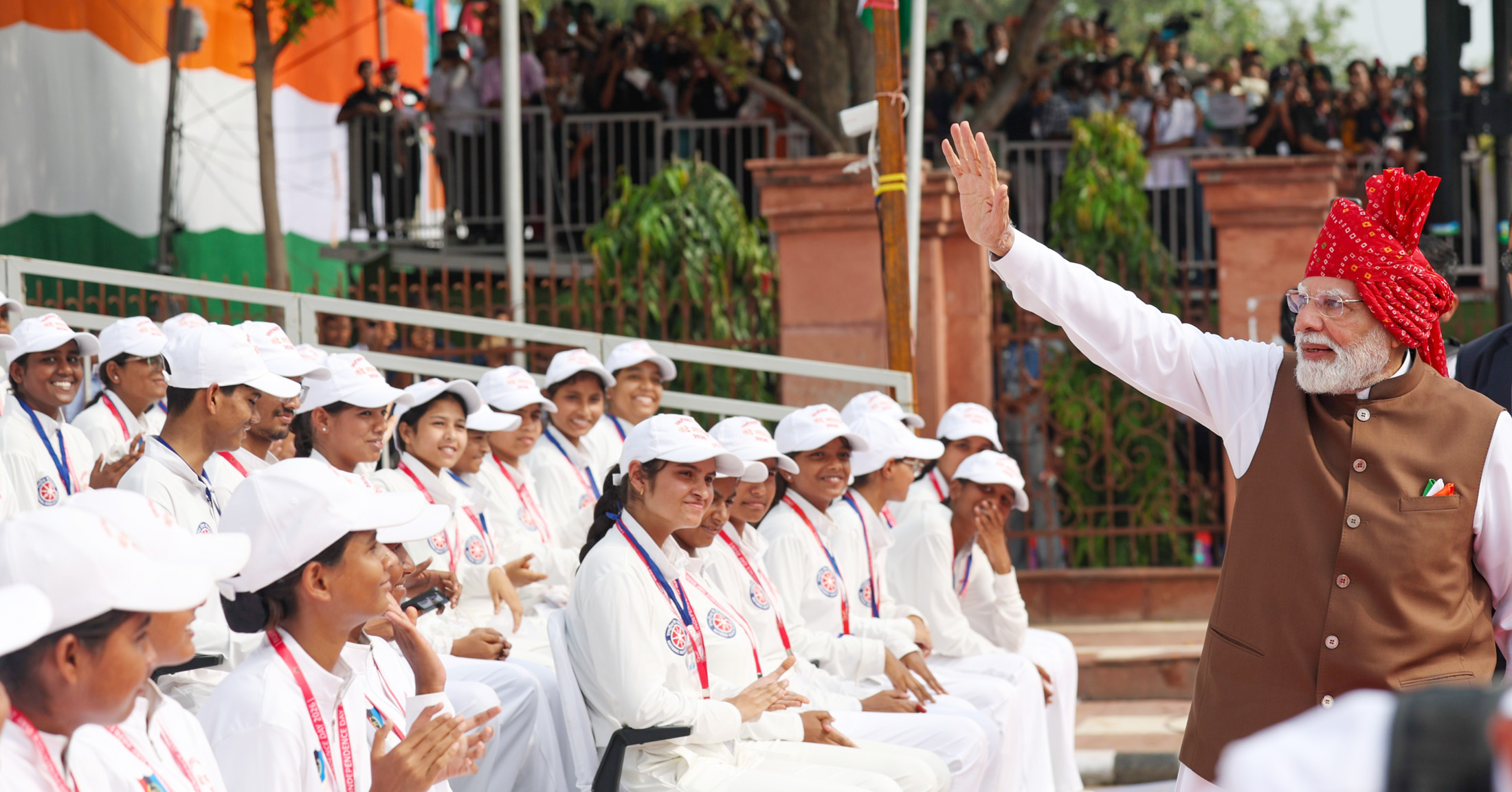 Around 9,000–10,000 designated guests attended the Independence Day celebration.