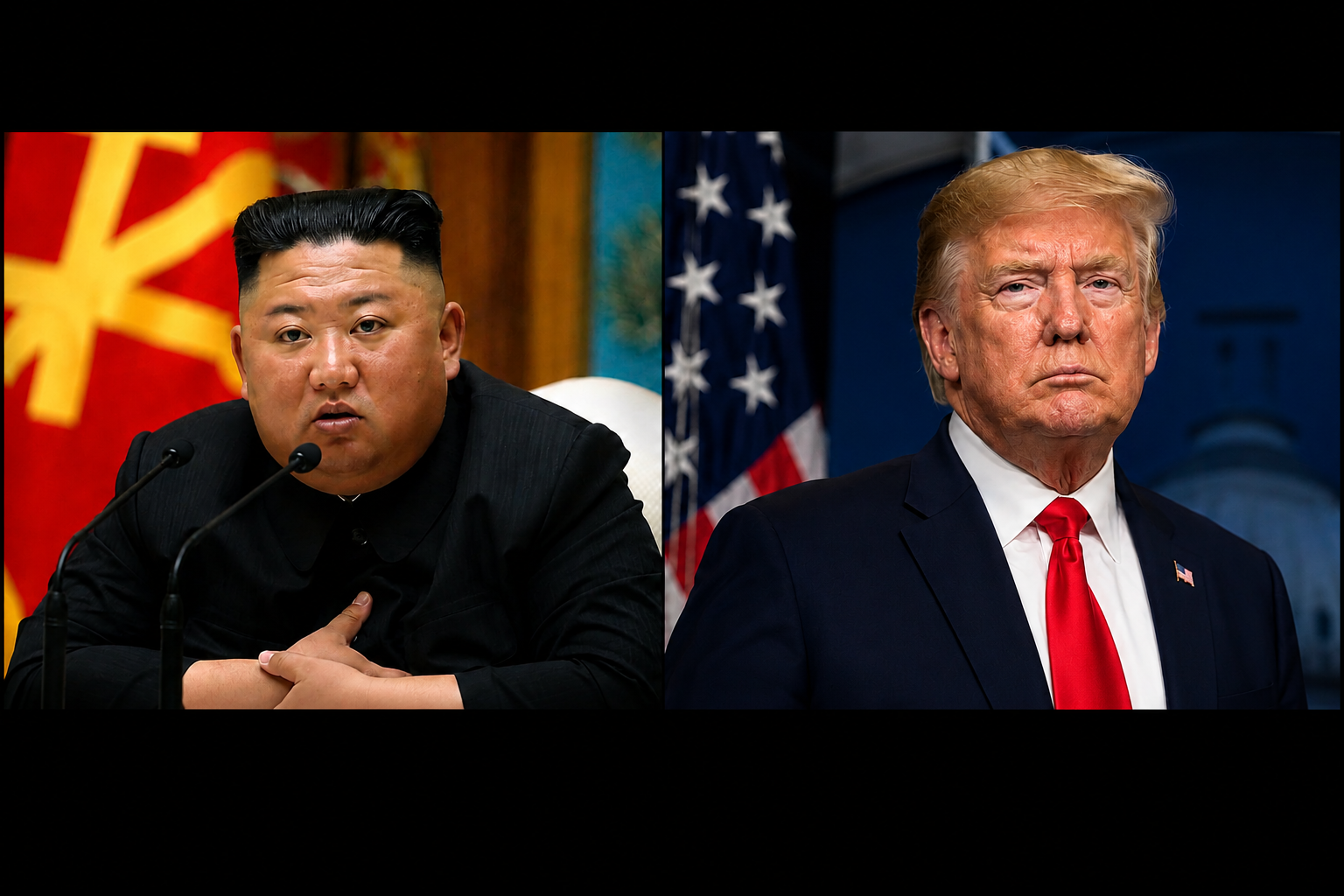 Trump–Kim Jong Un: A tense global power dynamic; AI Representation