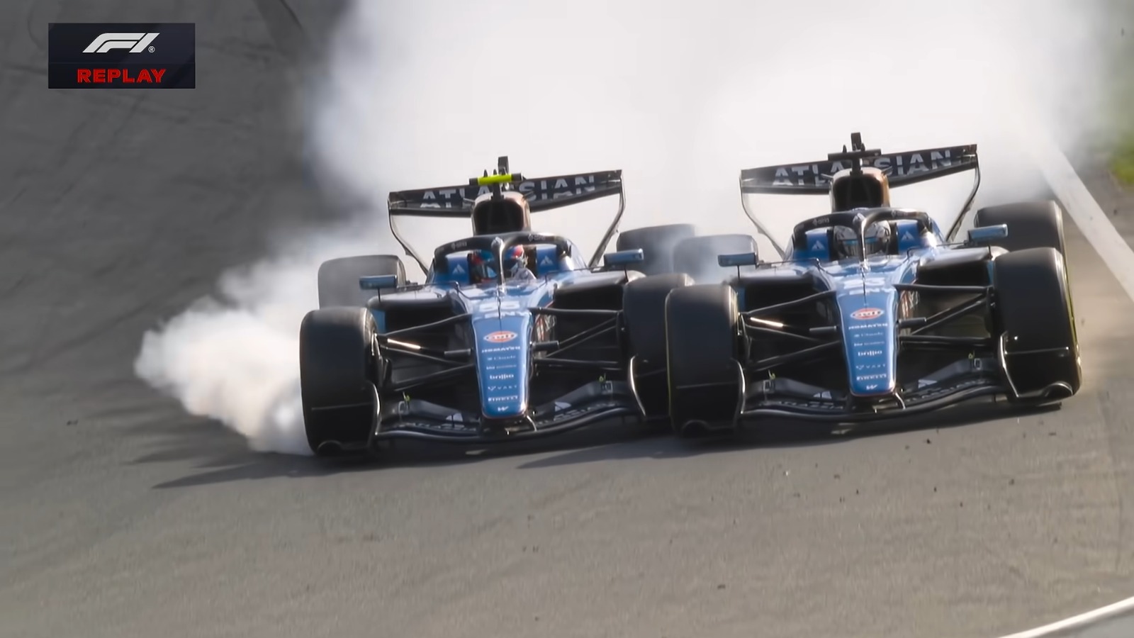 VSC is deployed as the two Williams cars make contact | Liberty Media