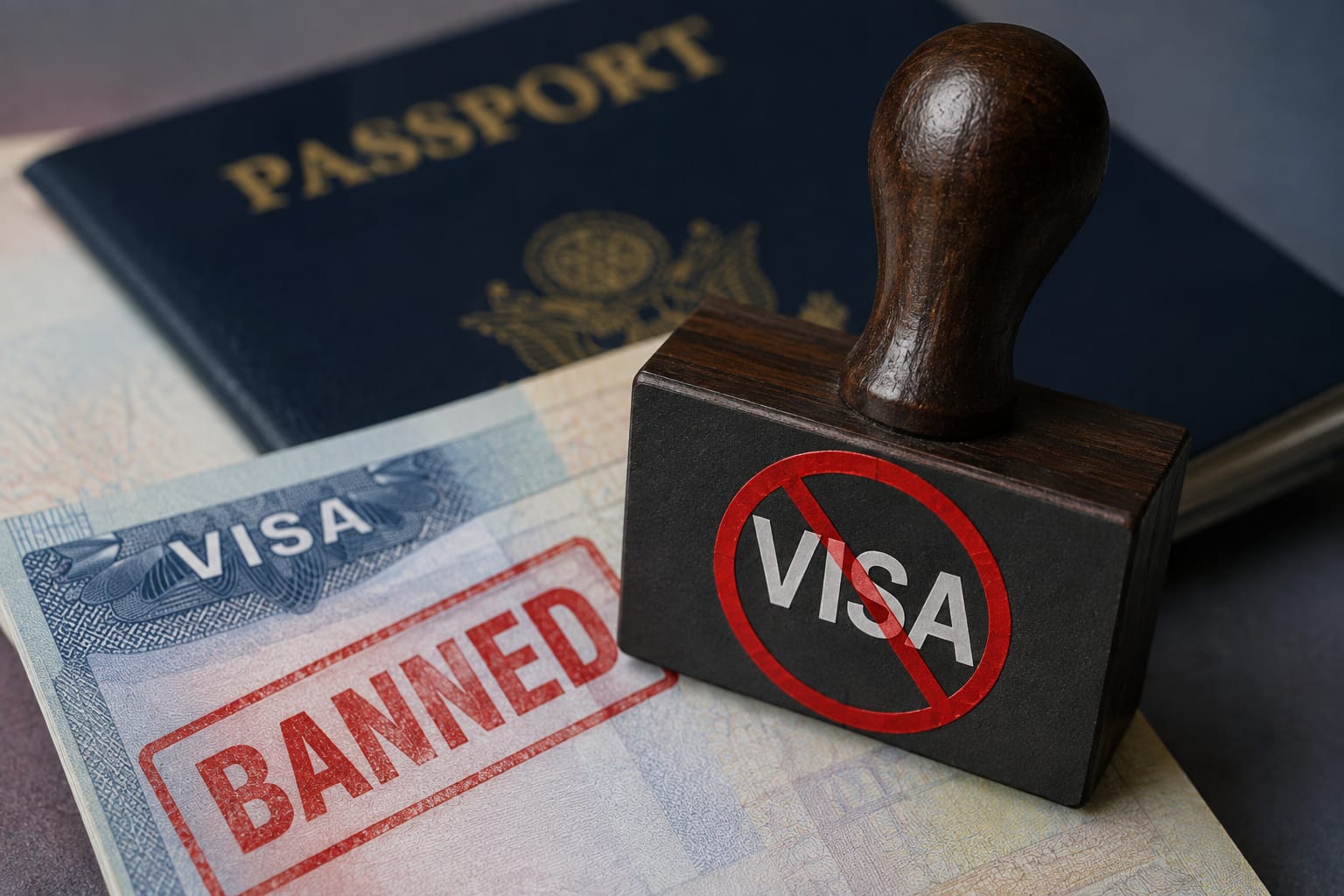 Entry denied: Travel visa banned | AI Representation 
