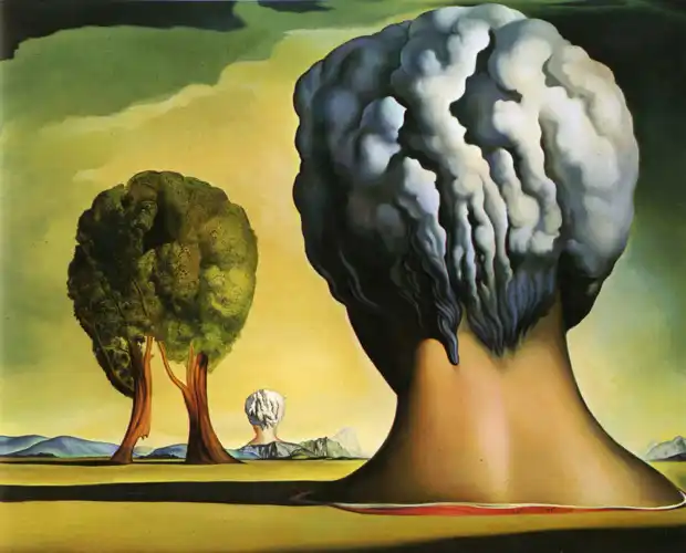 Salvador Dali weird things: Salvador Dali, The Three Sphinxes of Bikini, 1947, Morohashi Museum of Modern Art, Fukushima