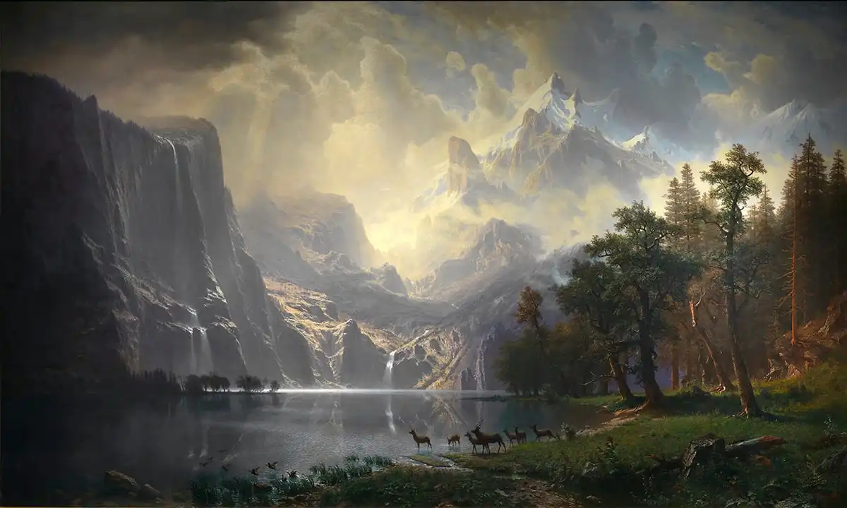 albert-bierstadt-in-the-sierras-1868-11 Albert Bierstadt, In the Sierras, 1868