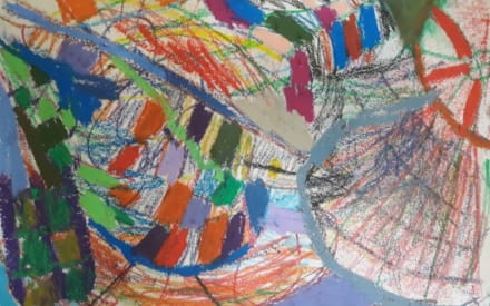 Child drawing in class at Art Tutor Hanoi