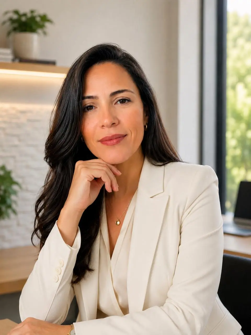 Fabiana Matos en sesión de trabajo