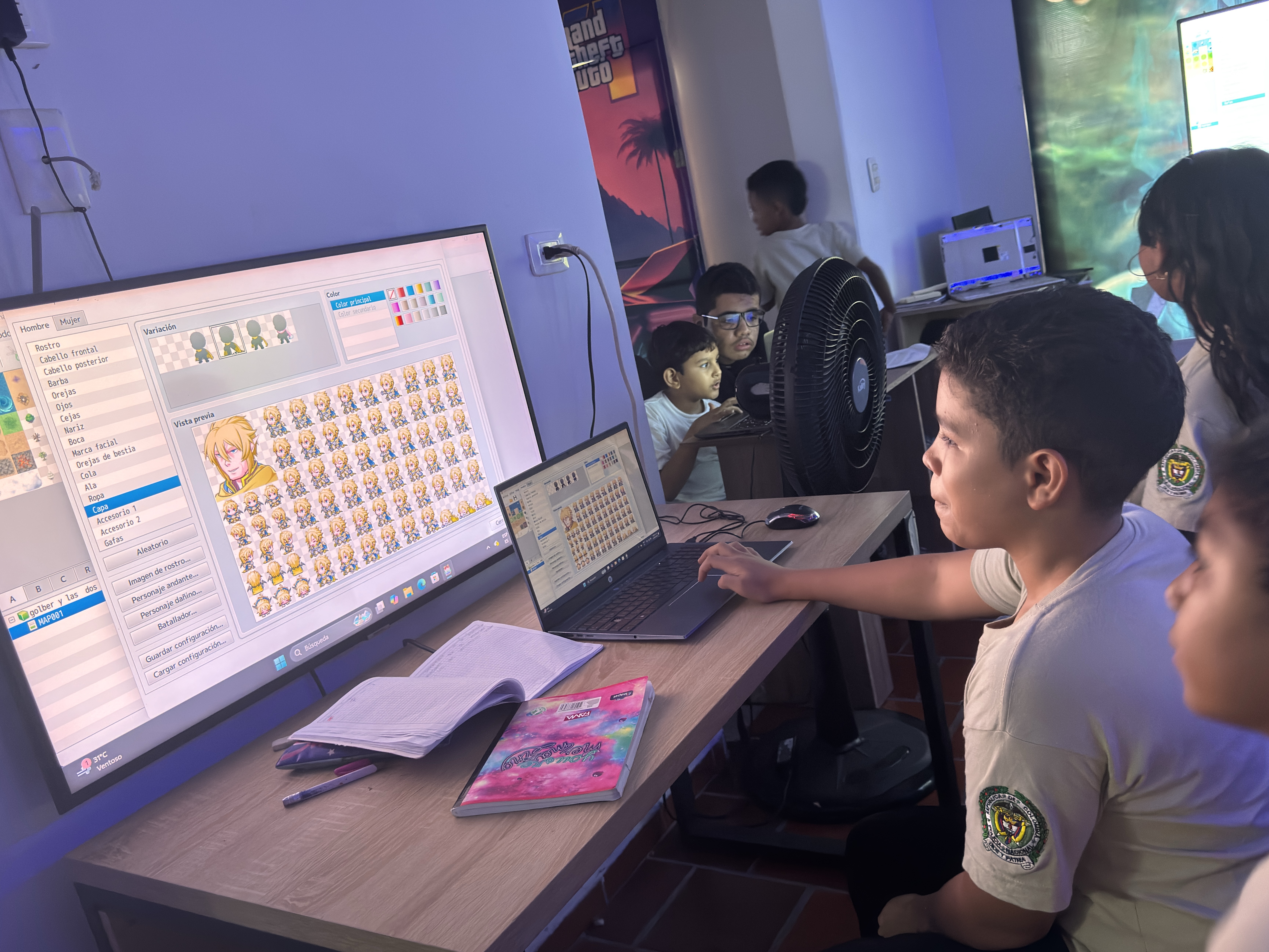 Curso Gamer STEAM - práctica en aula