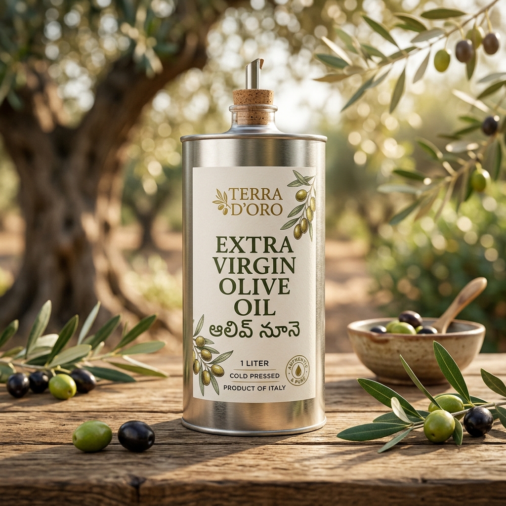 Extra Virgin Olive Oil (స్వచ్ఛమైన ఆలివ్ నూనె - మొదటి పిండు)