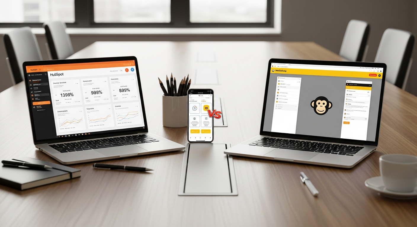 Porównanie HubSpot i Mailchimp: Wybór odpowiedniego narzędzia marketingowego na 2026 rok – artykuł na blogu Vizeon.ai