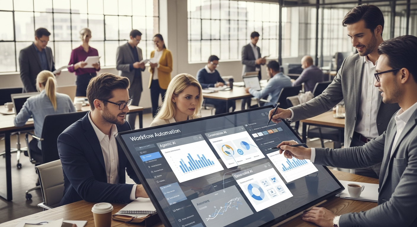 Agentic AI vs. generatywne AI: różnice, zastosowania, wpływ na biznes – miniatura artykułu na blogu Vizeon.ai