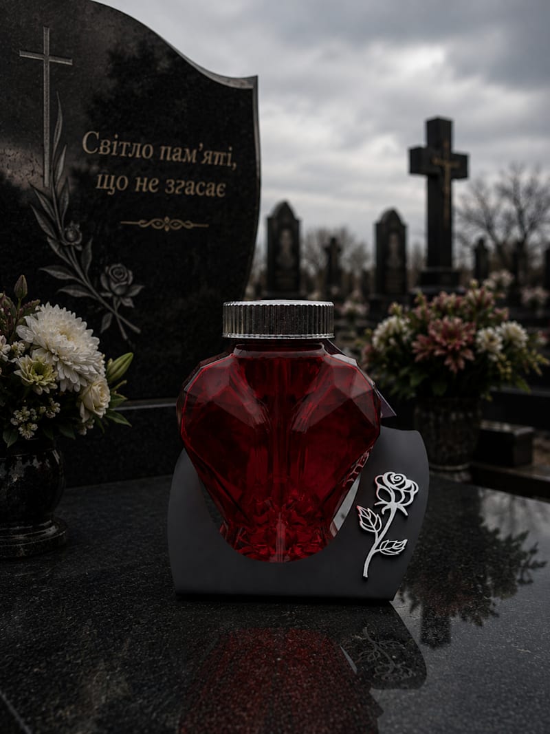 Серце Червоне на металевій підставці