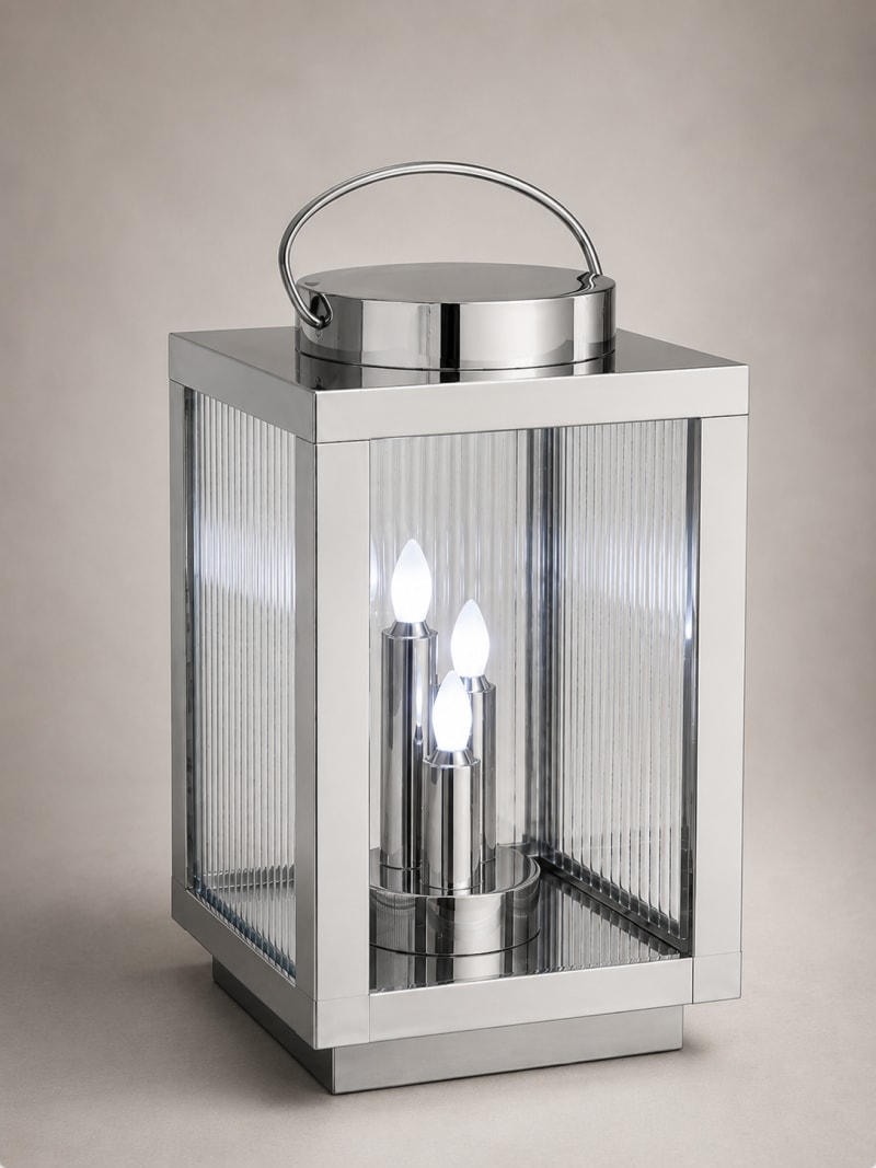 Ліхтар LED Квадрат Срібний - 1