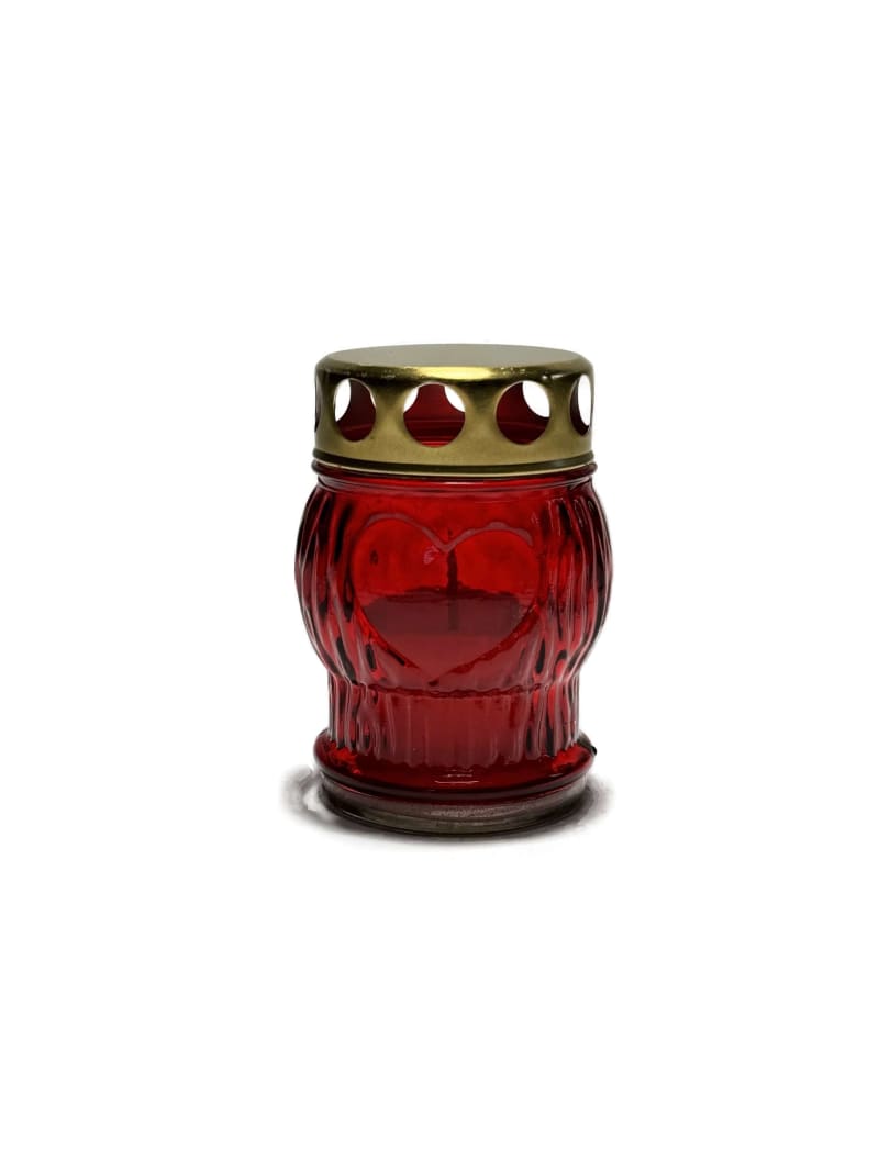 Лампадка Серце Червона 9,5 см - 1
